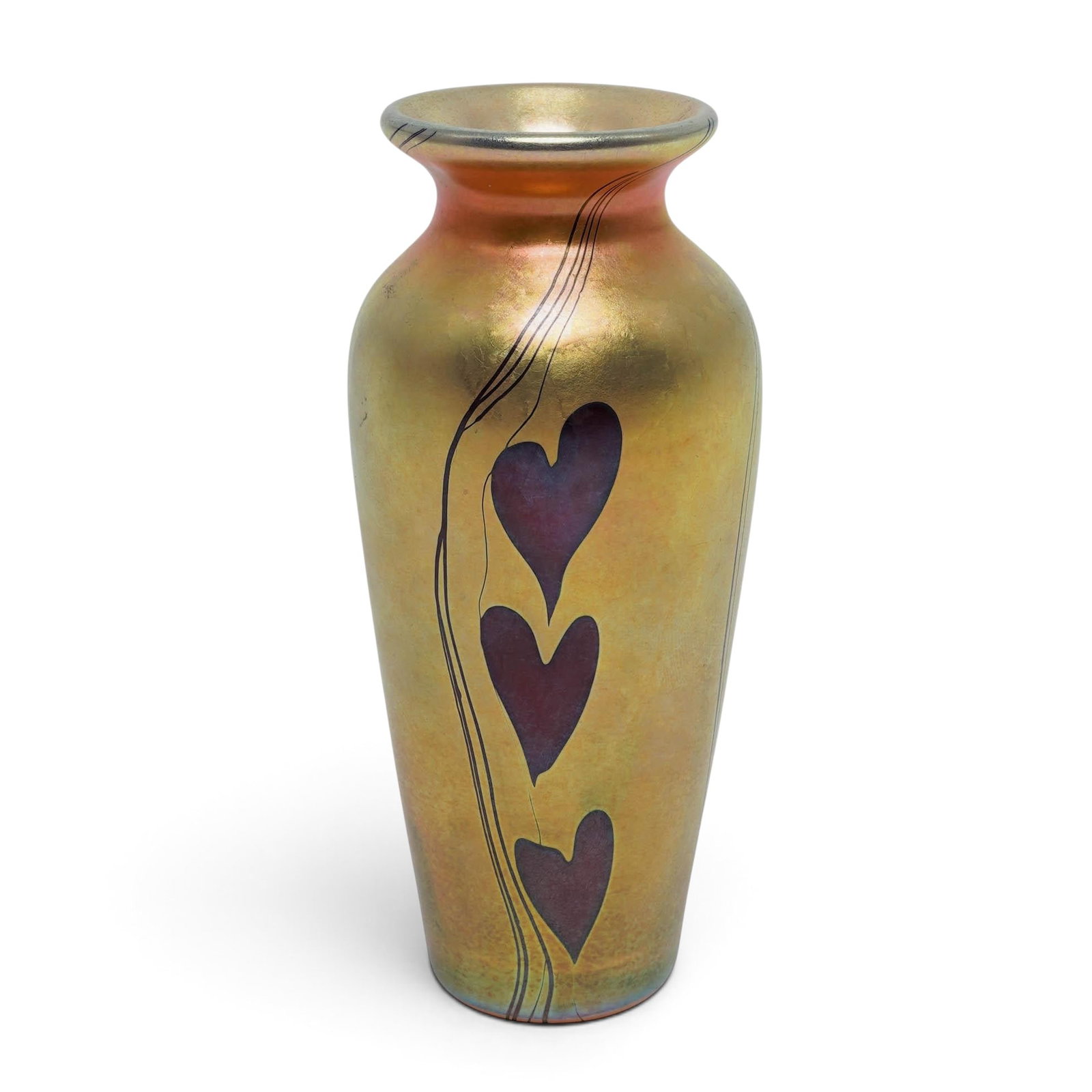 Lundberg Studios Iridescent Heart Glass Vase (1 of 10)