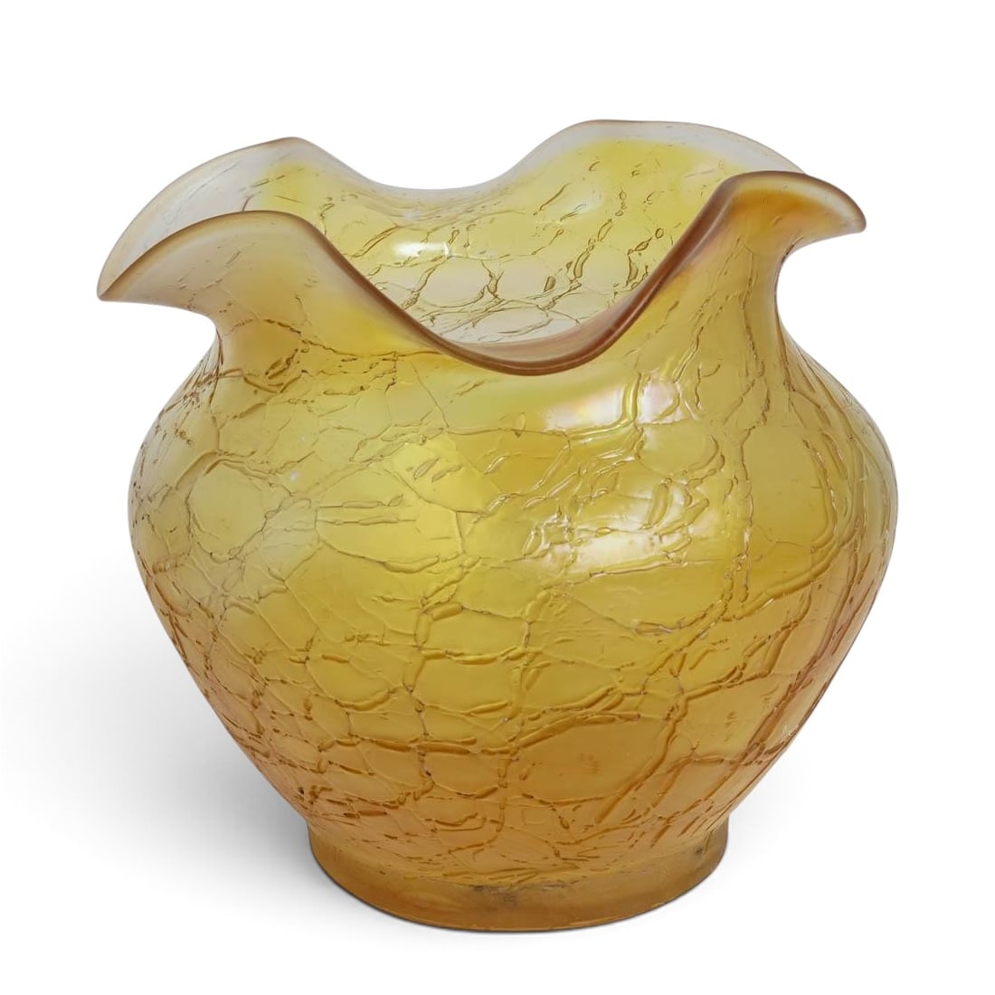 Art Nouveau Bohemian Iridescent Glass Vase (1 of 6)