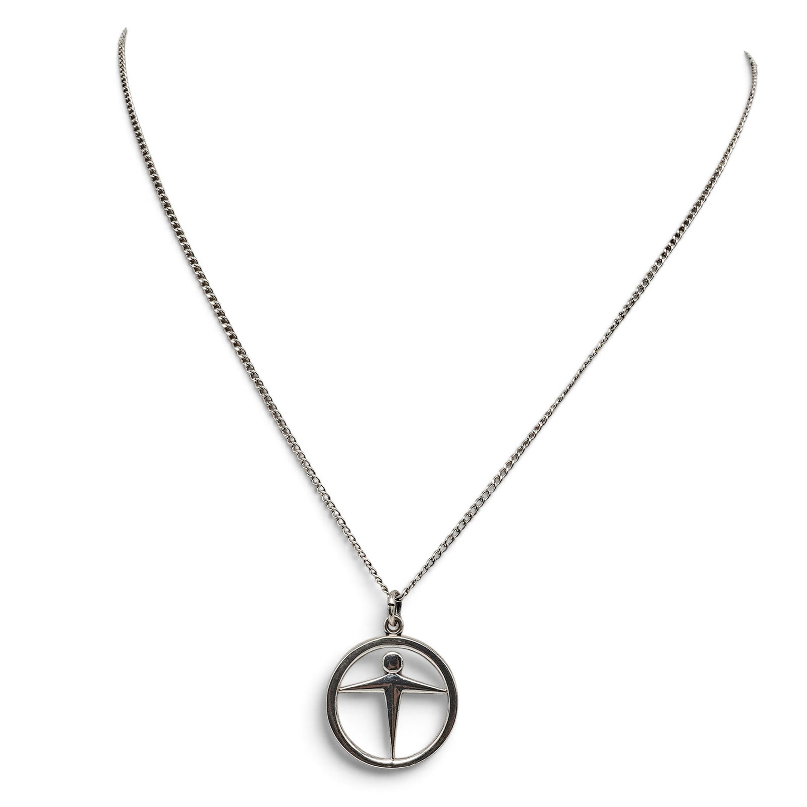 Tiffany & Co. Sterling Silver Figural Pendant Necklace: Tiffany & Co. Sterling Silver Figural Pendant Necklace 21st Century, USA Artist/Designer/Manufacturer: Tiffany & Co. Marking(s): Pendant marked “TIFFANY & CO.” and “STERLING.”