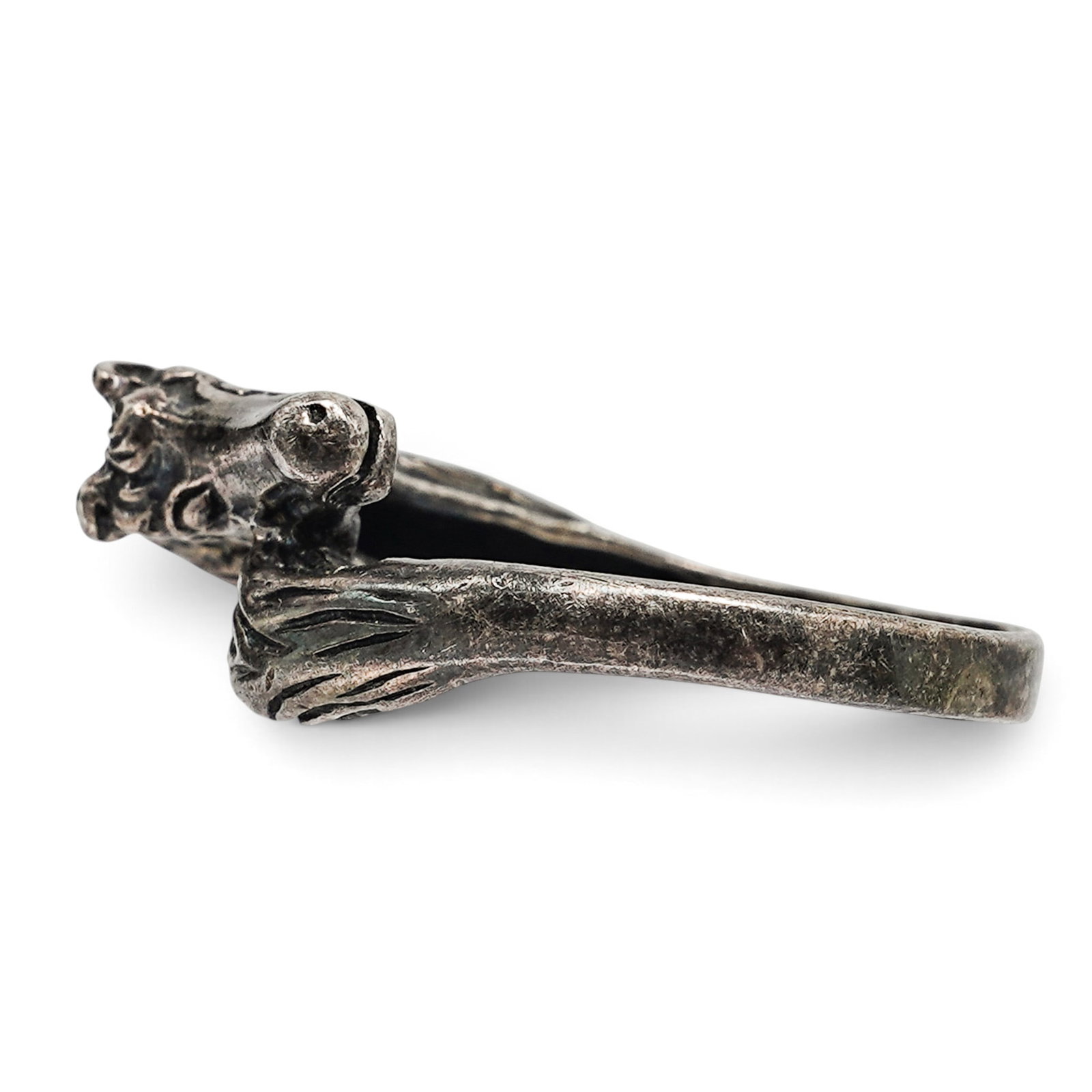Signed Sterling Silver Horse Head Ring - 3