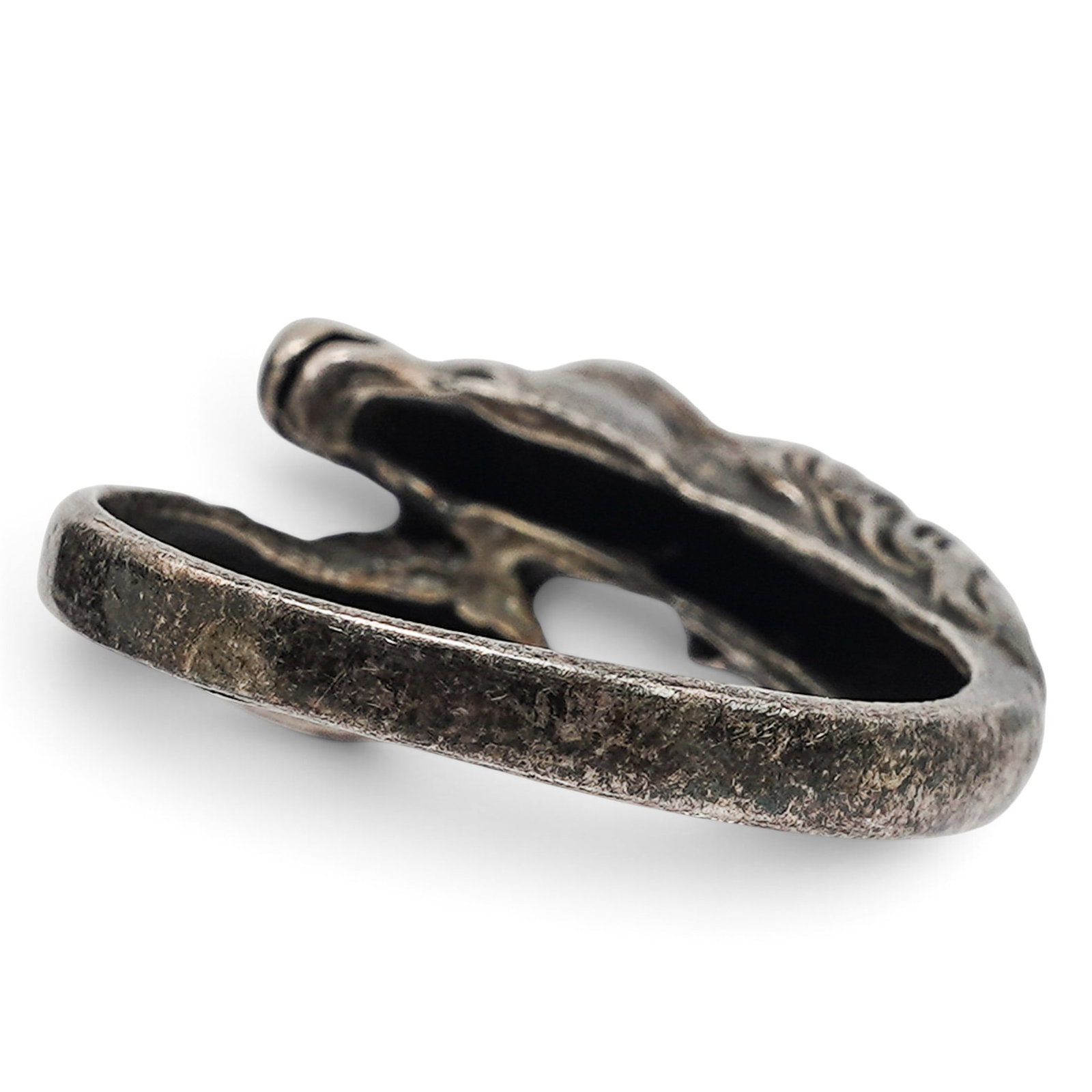 Signed Sterling Silver Horse Head Ring - 4