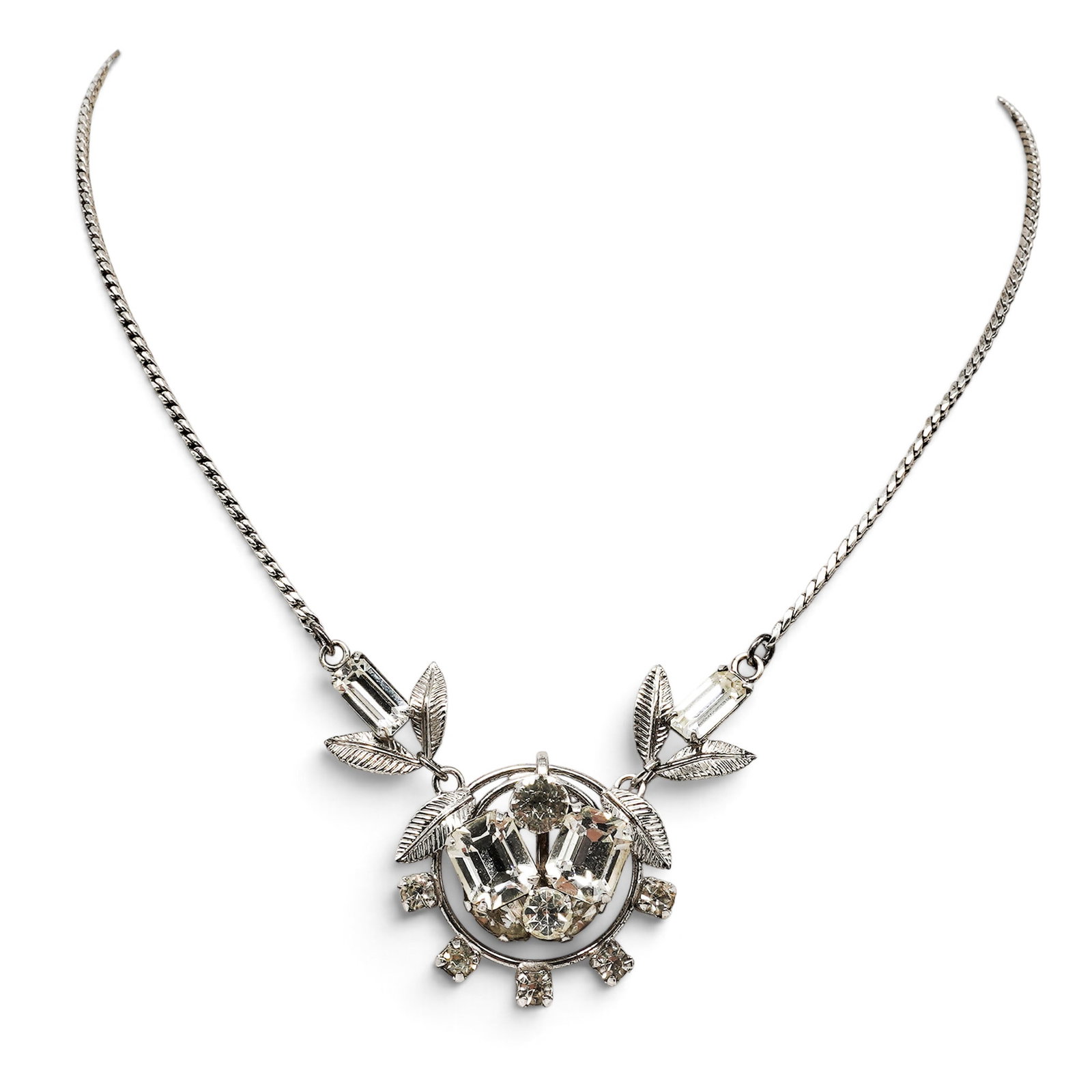 Van Dell Sterling Silver Rhinestone Necklace (1 of 6)