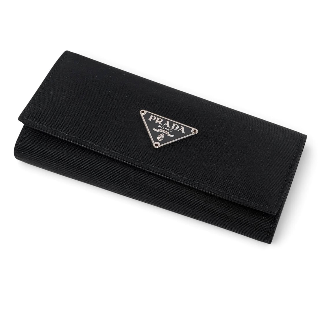 Prada Saffiano Black Tessuto Eyeglasses Case: Prada Saffiano Black Tessuto Eyeglasses Case 21st Century, Italy Artist/Designer/Manufacturer: Prada. Marking(s): Enamel Prada triangle logo; “Made in Italy” and “Modèle Déposé”