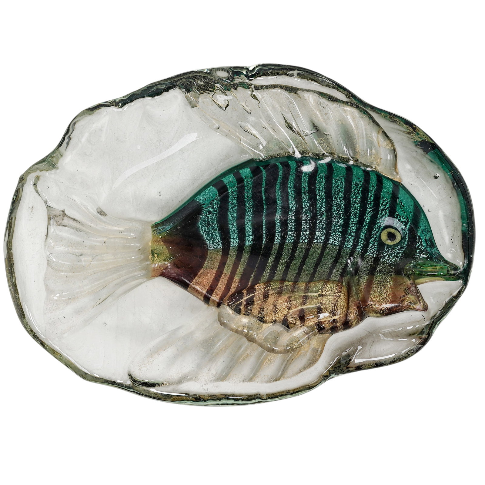 Attrib. Alfredo Barbini Murano Glass Sommerso Fish Bowl: Attrib. Alfredo Barbini Murano Glass Sommerso Fish Bowl 20th Century, Italy Artist/Designer/Manufacturer: Attributed to Alfredo Barbini. Marking(s): None. Materials: Murano glass, aventurine &