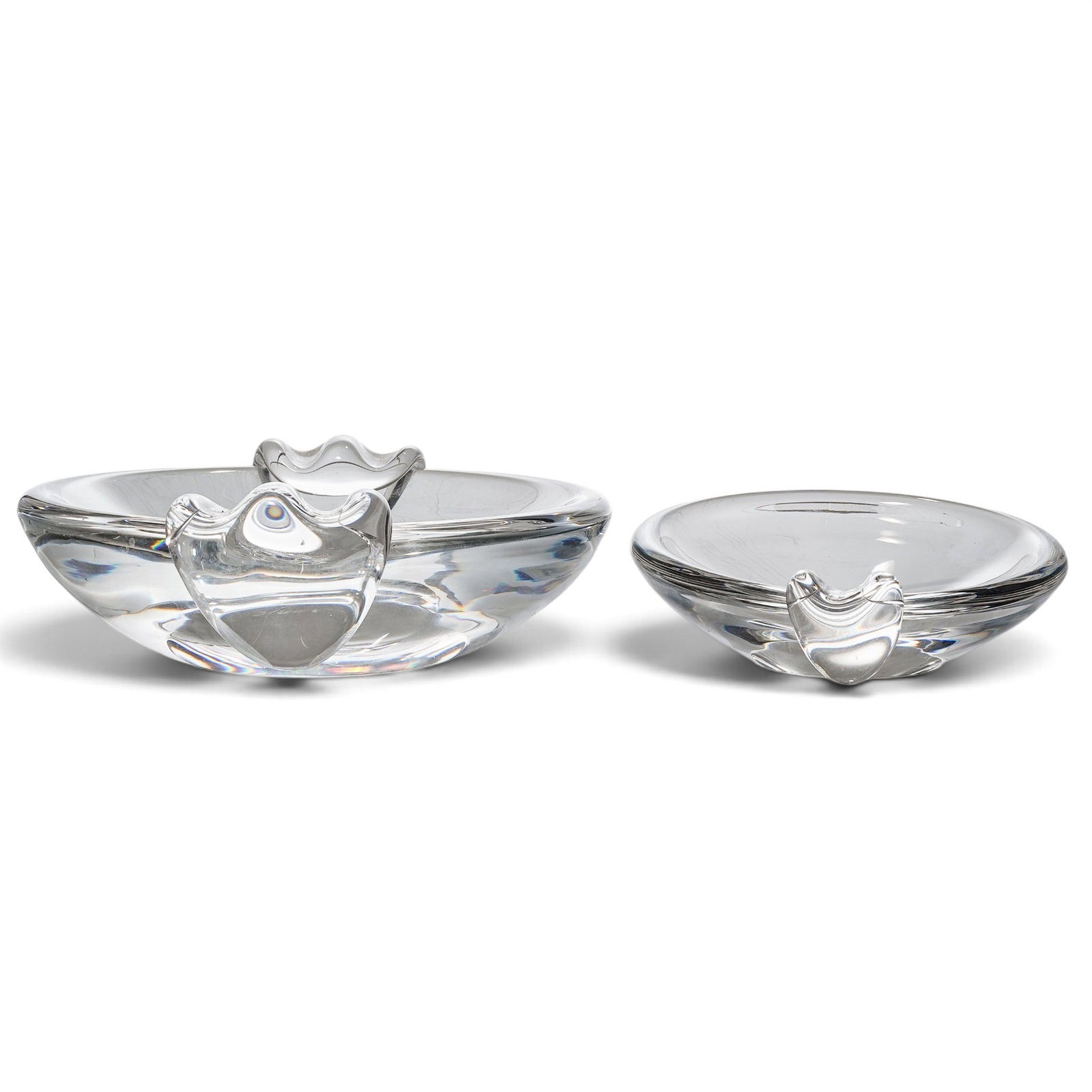 (2 pc) Steuben Crystal Ashtrays - 2