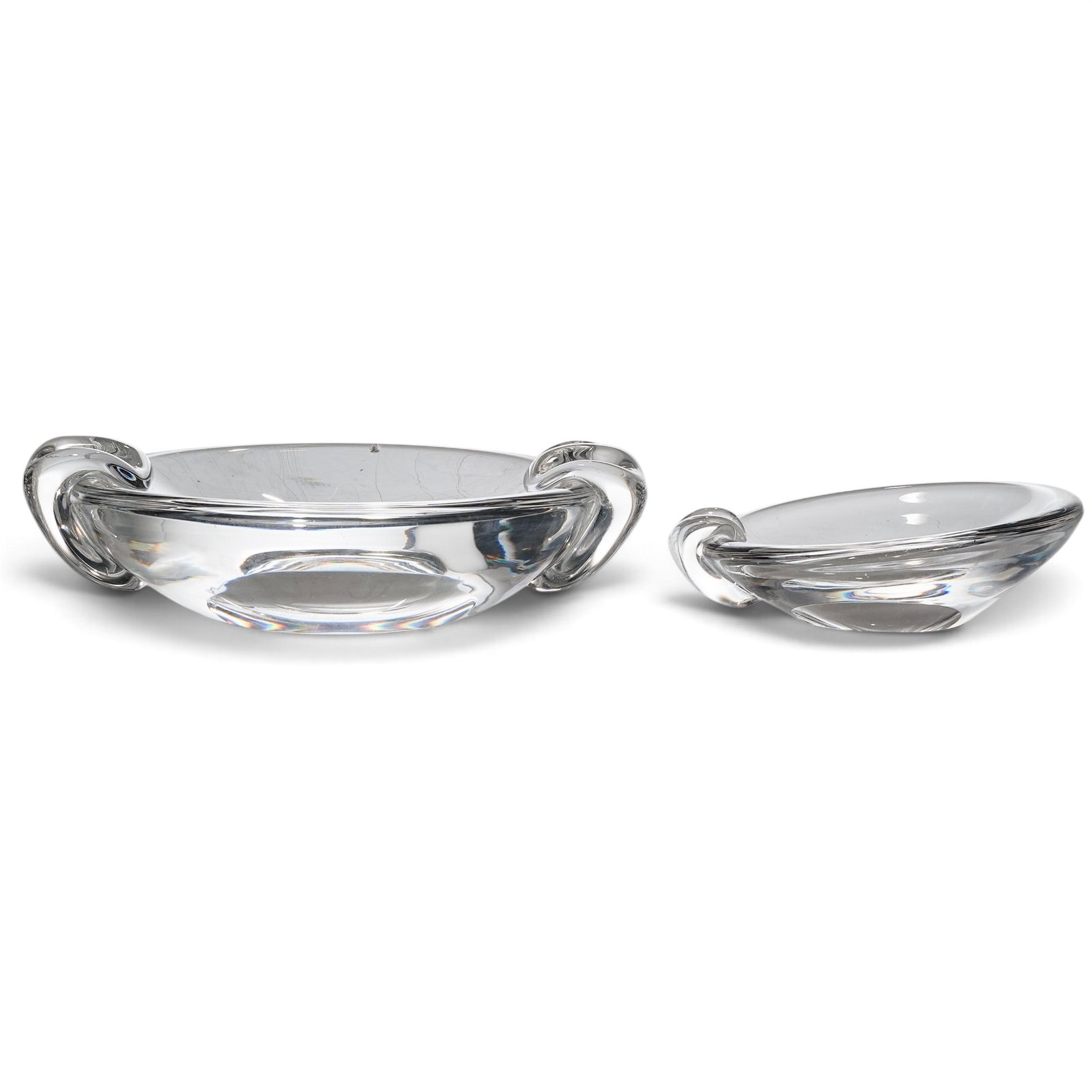 (2 pc) Steuben Crystal Ashtrays - 3