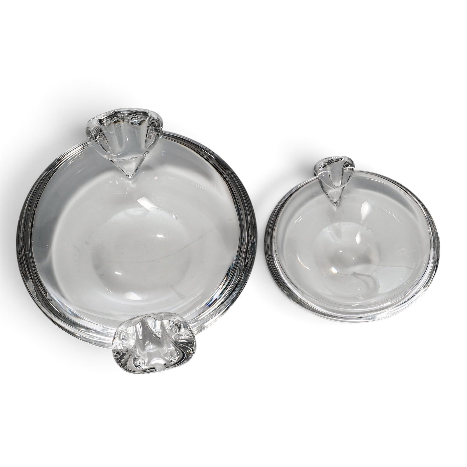 (2 pc) Steuben Crystal Ashtrays - 4