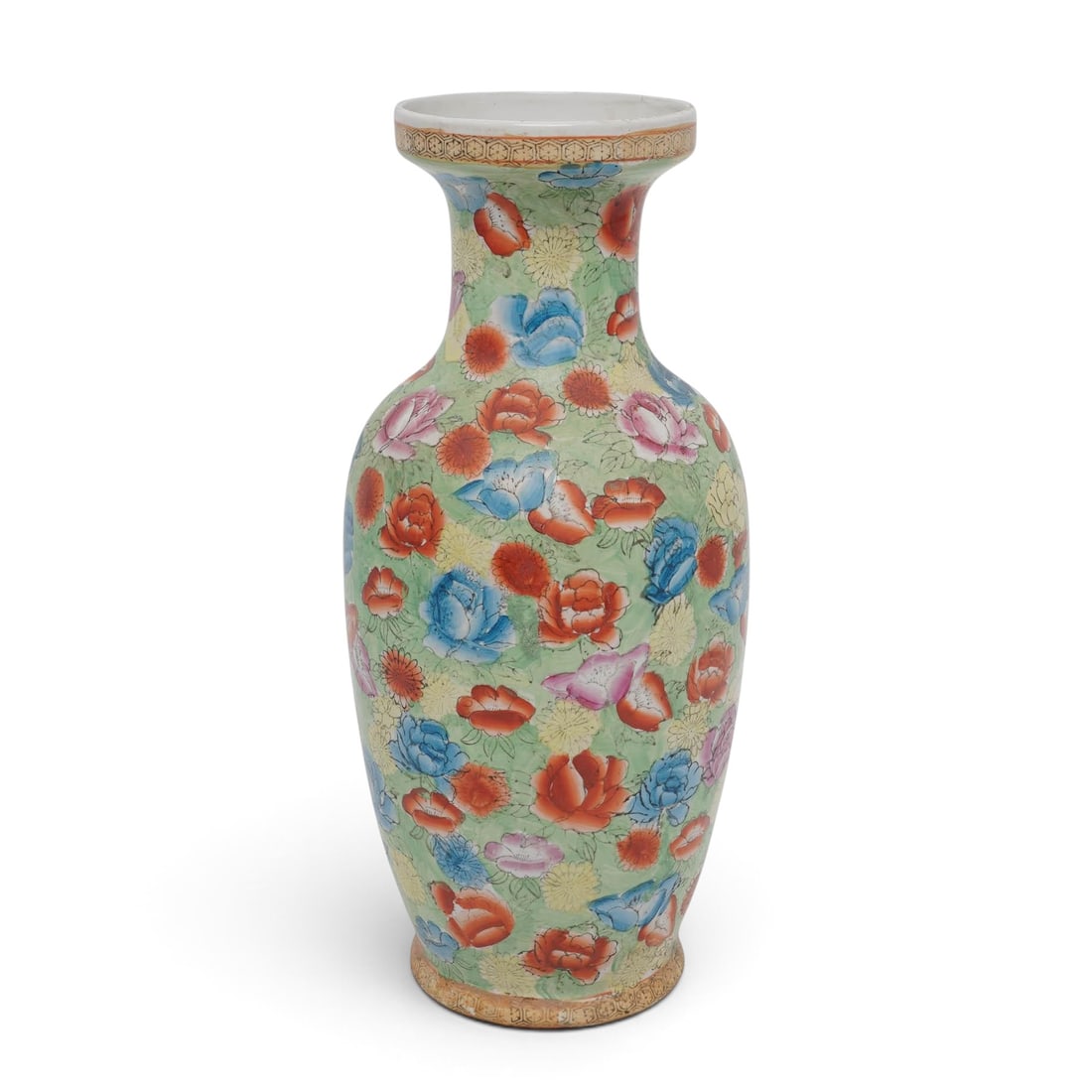 Vintage Chinese Millefleurs Porcelain Vase: Vintage Chinese Millefleurs Porcelain Vase Mid-20th Century, China Artist/Designer/Manufacturer: Unknown. Marking(s): None. Materials: Porcelain & enamel. Cataloger Note: Vintage Chinese porcelain vas