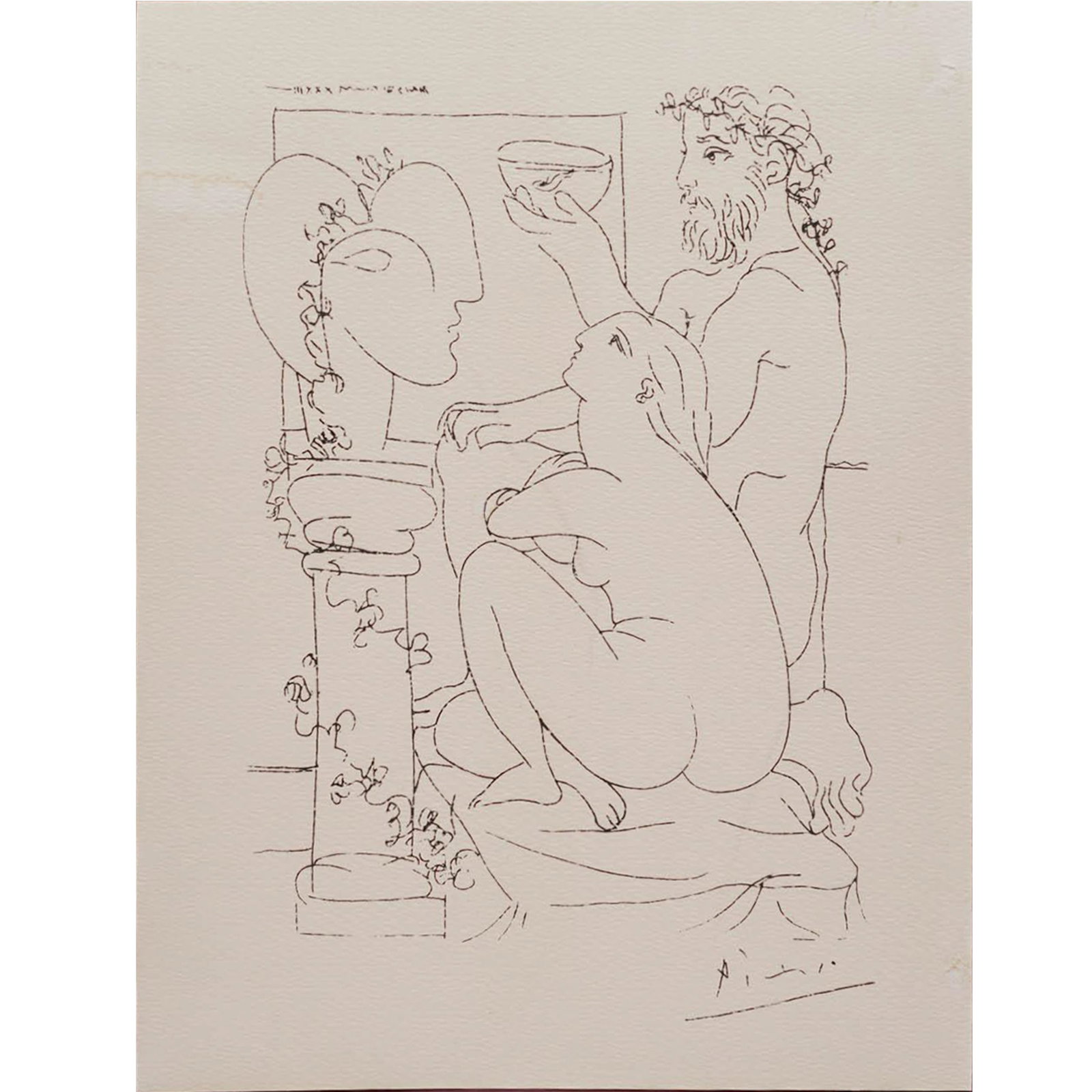 After Pablo Picasso (Spanish, 1881-1973) Vollard Suite Lithograph: After Pablo Picasso (Spanish, 1881-1973) Vollard Suite Lithograph 20th Century, USA Artist/Designer/Manufacturer: Pablo Picasso. Marking(s): None. Materials: Lithograph on paper. Cataloger Note: Litho