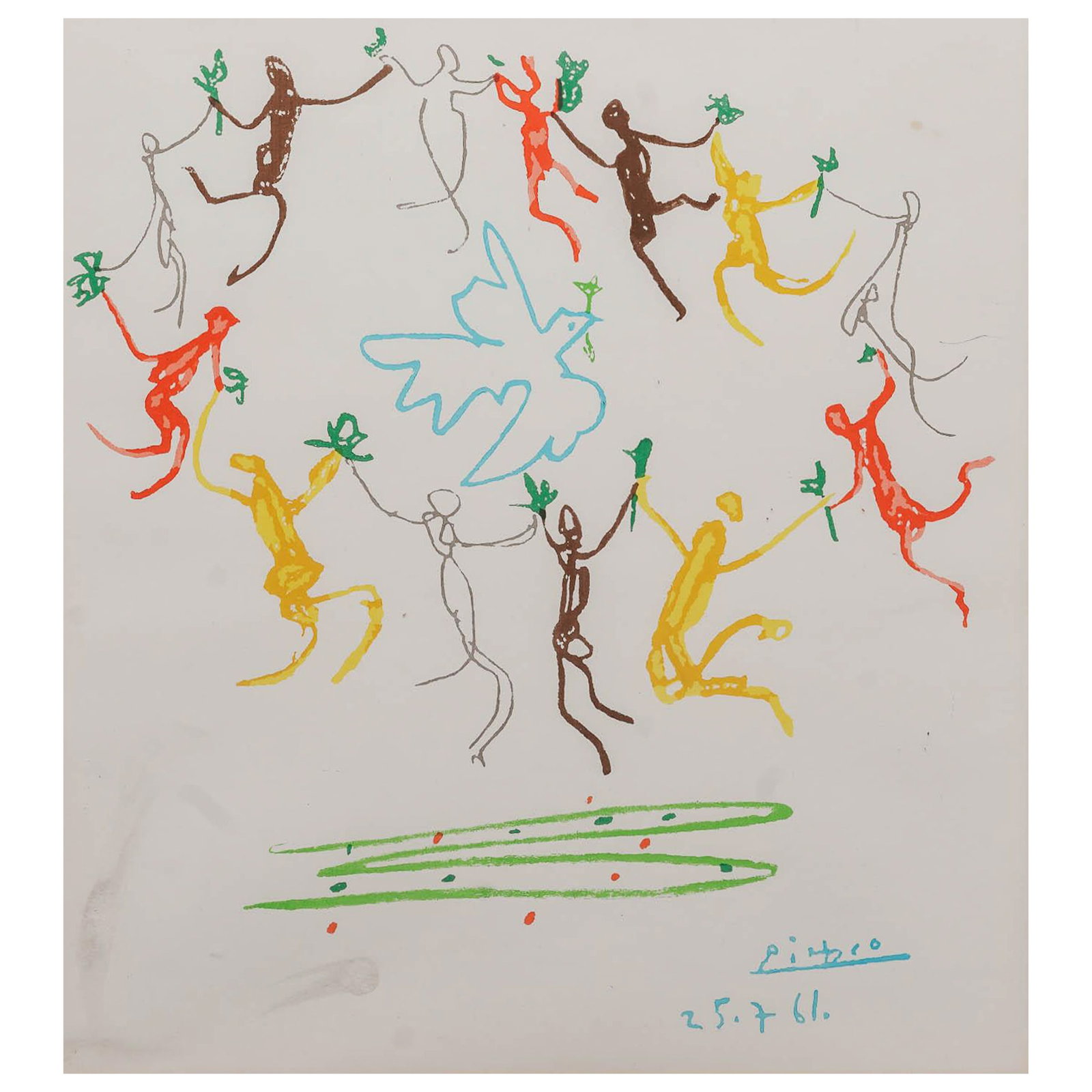 Pablo Picasso (Spanish, 1881-1963) "The Youth Circle" Print (1 of 4)