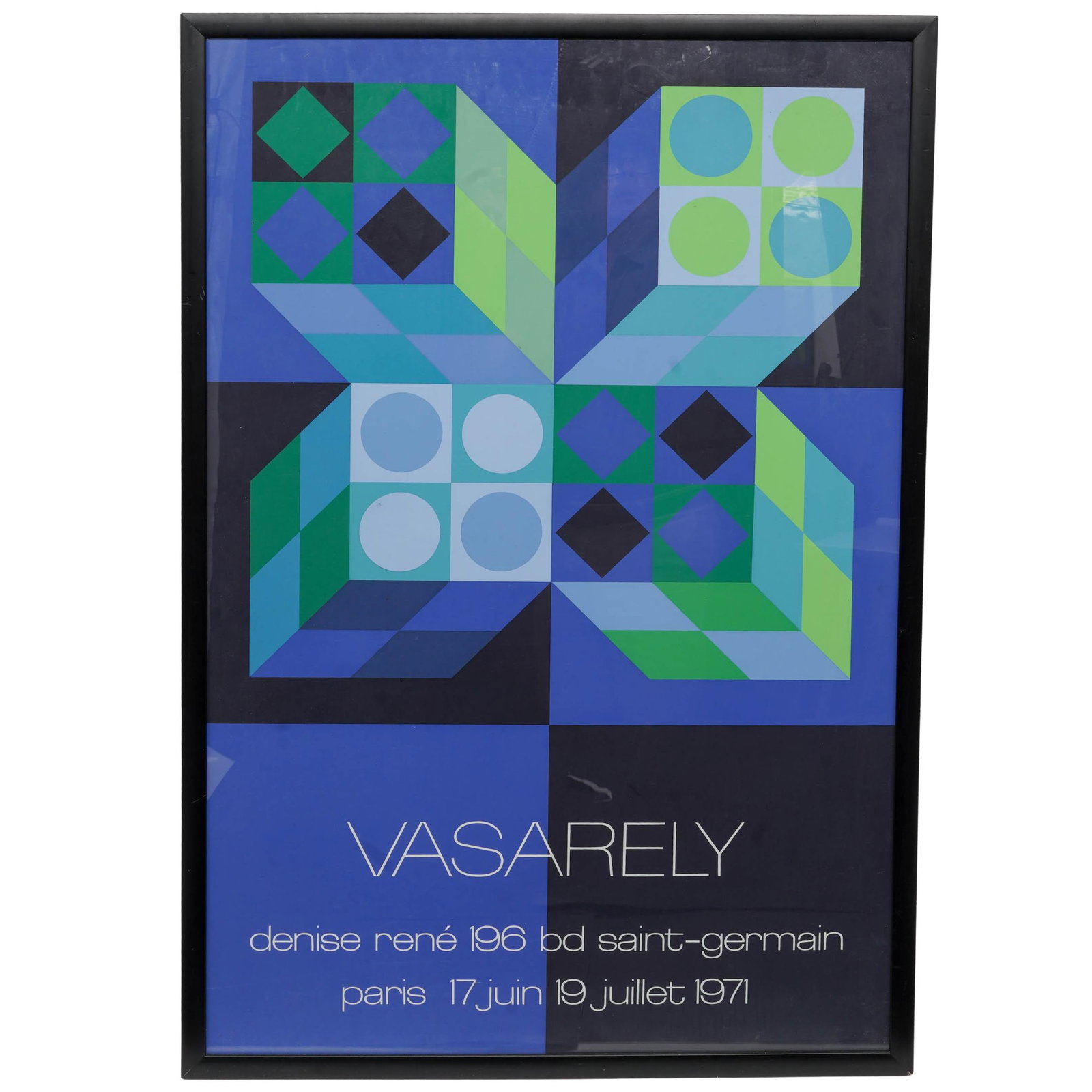 Victor Vasarely (French/Hungarian, 1906-1997) Galerie Denise Rene Exhibition Poster (1 of 2)
