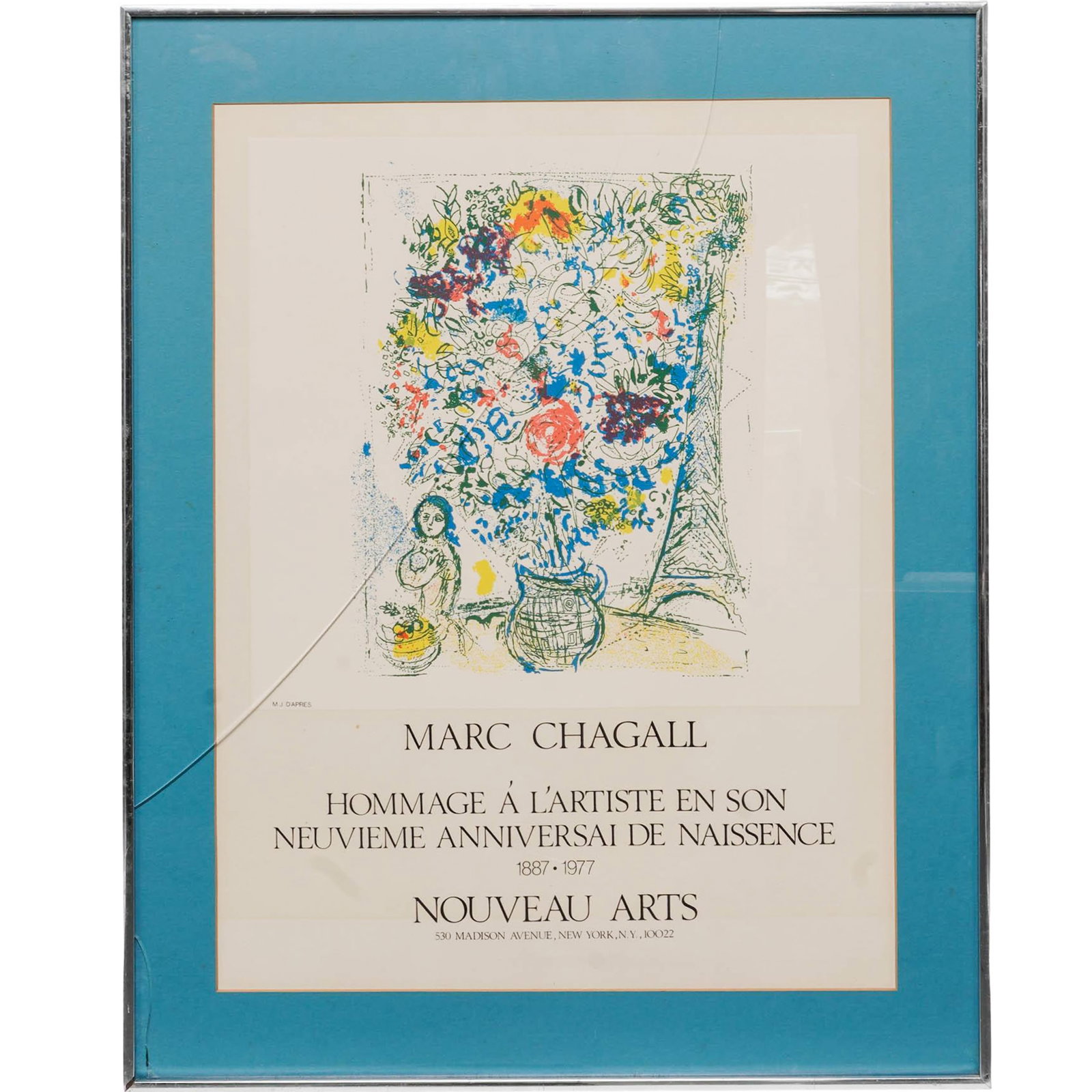 Marc Chagall (Russian, 1887- 1985) Nouveau Arts Exhibition Poster (1 of 3)