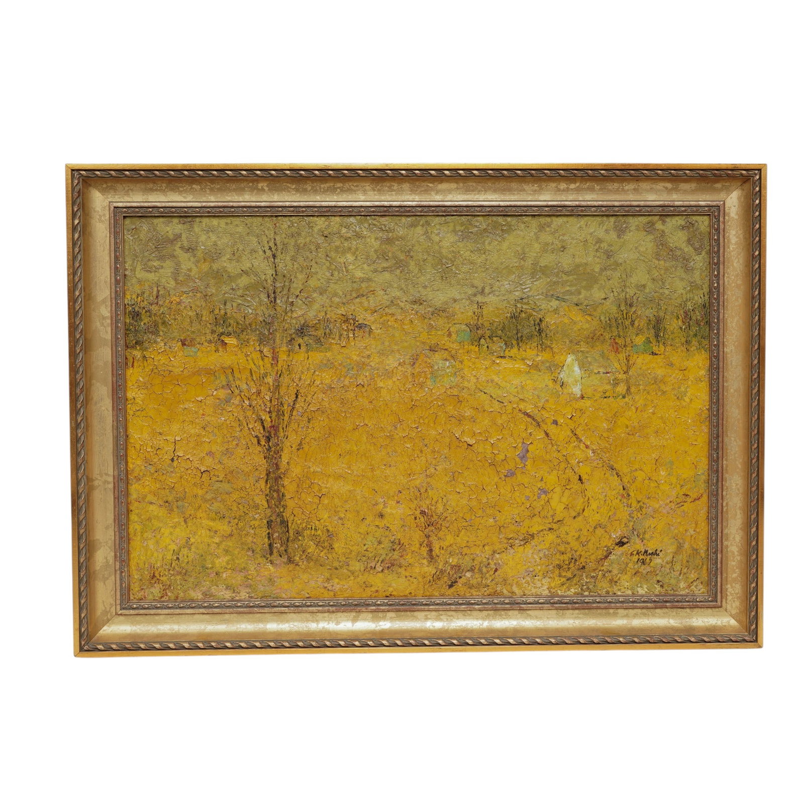Signed Abstract Oil On Panel (1 of 4)