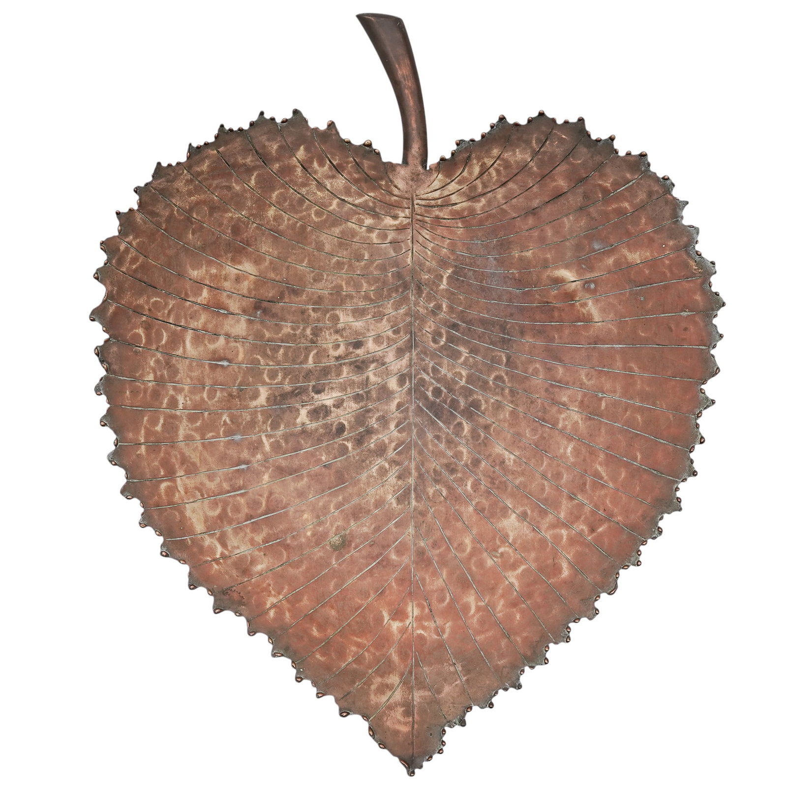 Large MCM Leaf-Shaped Copper Tray - 3