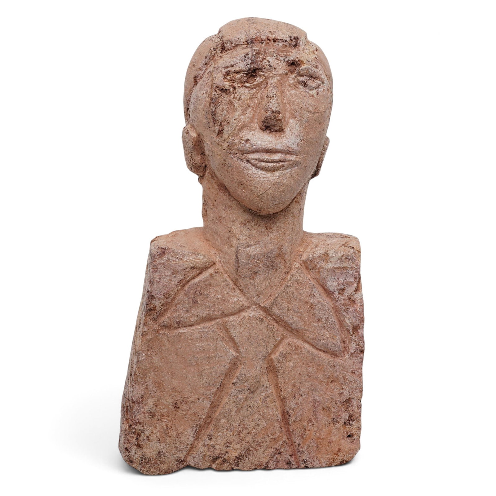 Antique Yaqui Indian Soapstone Bust (1 of 7)