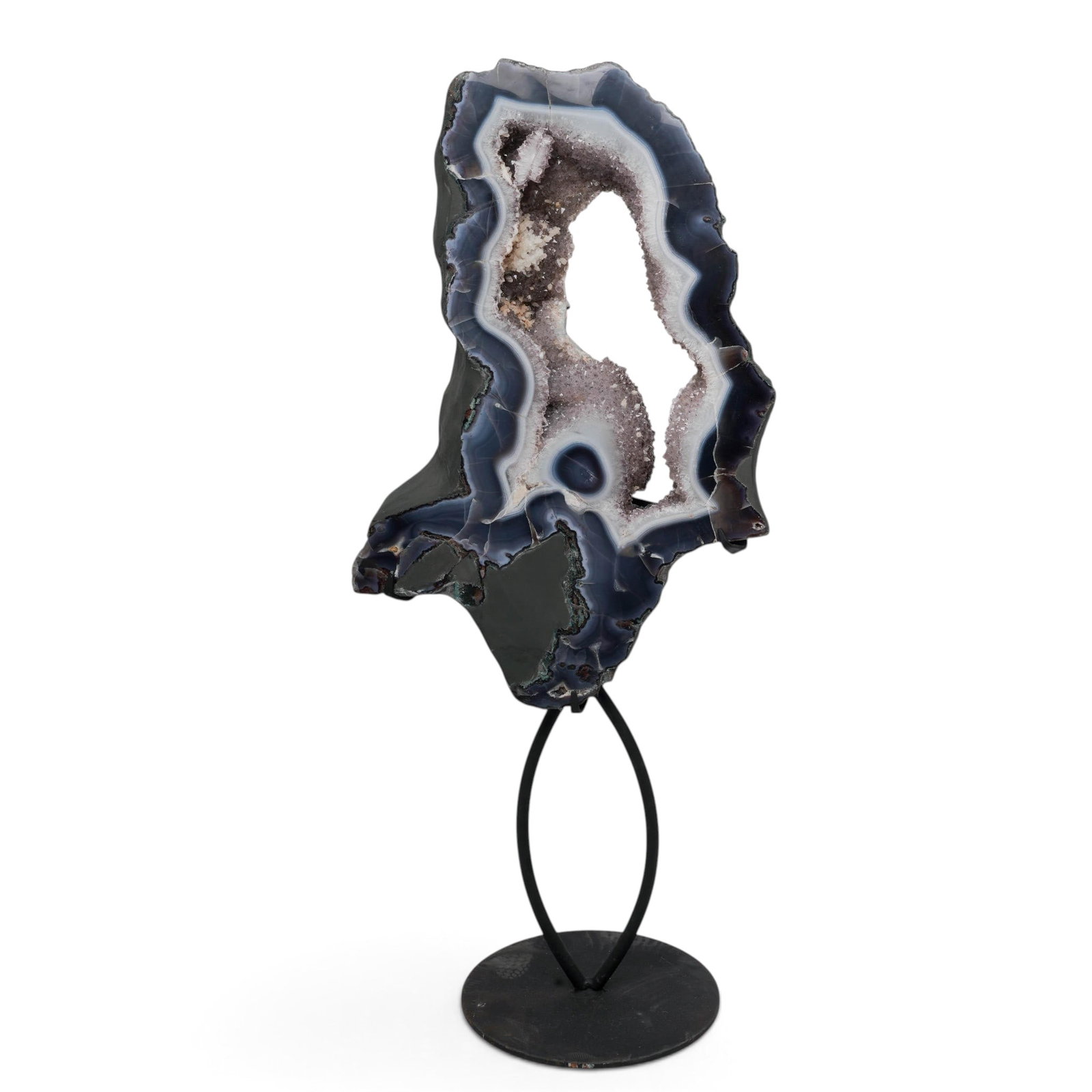 Large Banded Amethyst Agate Crystal Geode (1 of 9)