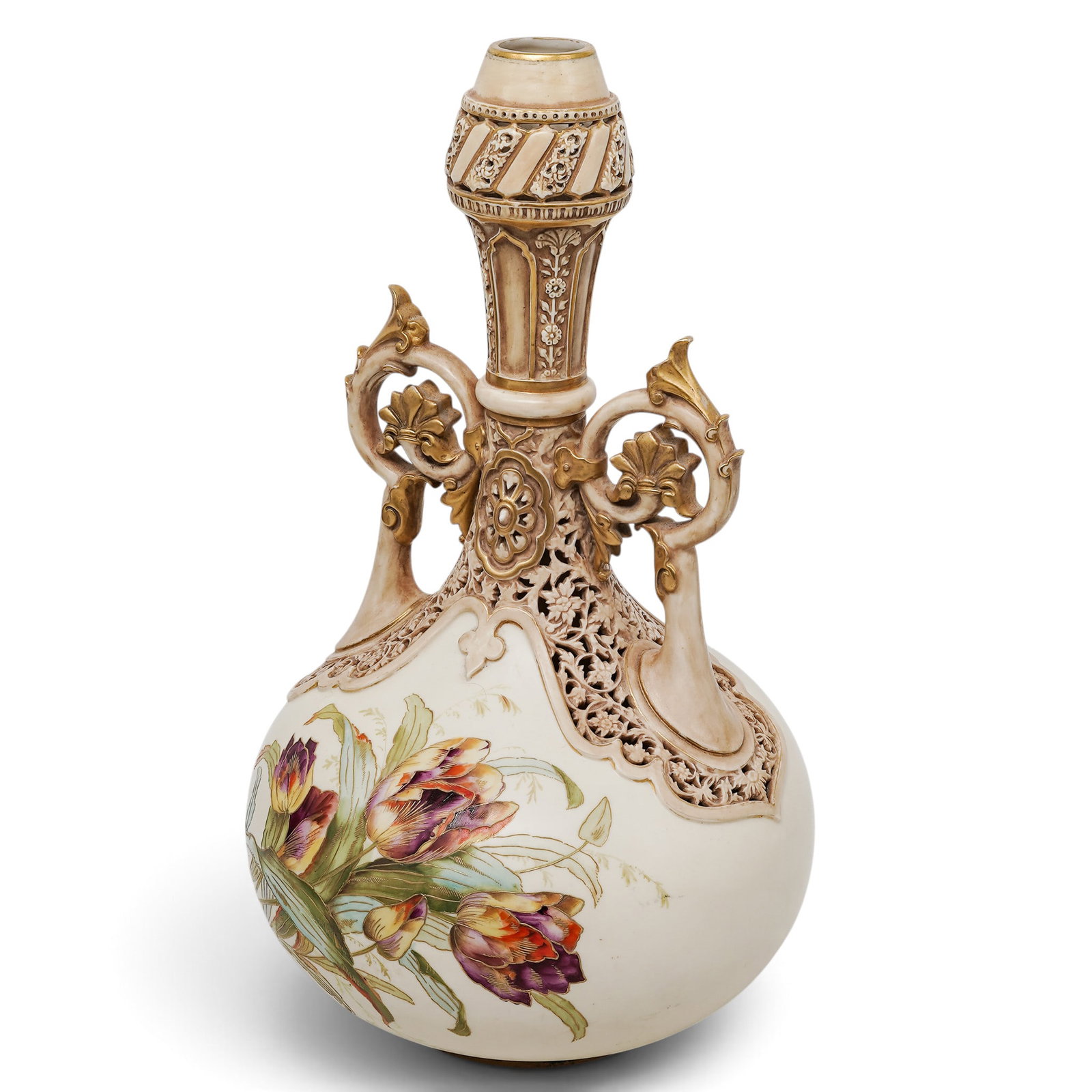 Antique Royal Worcester Porcelain Reticulated Vase (1 of 9)