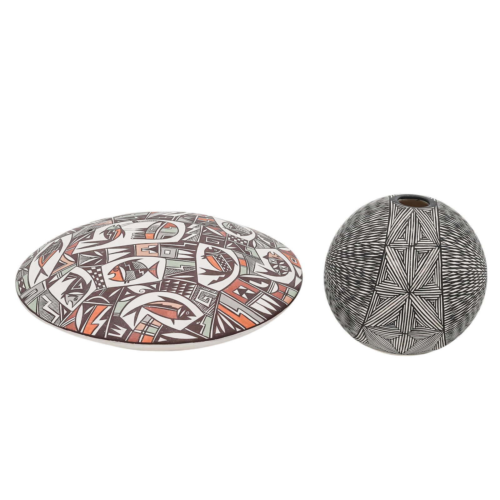 (2 pc) Diane Lewis & Hubert B. Garcia Native American Pottery Vessels (1 of 11)