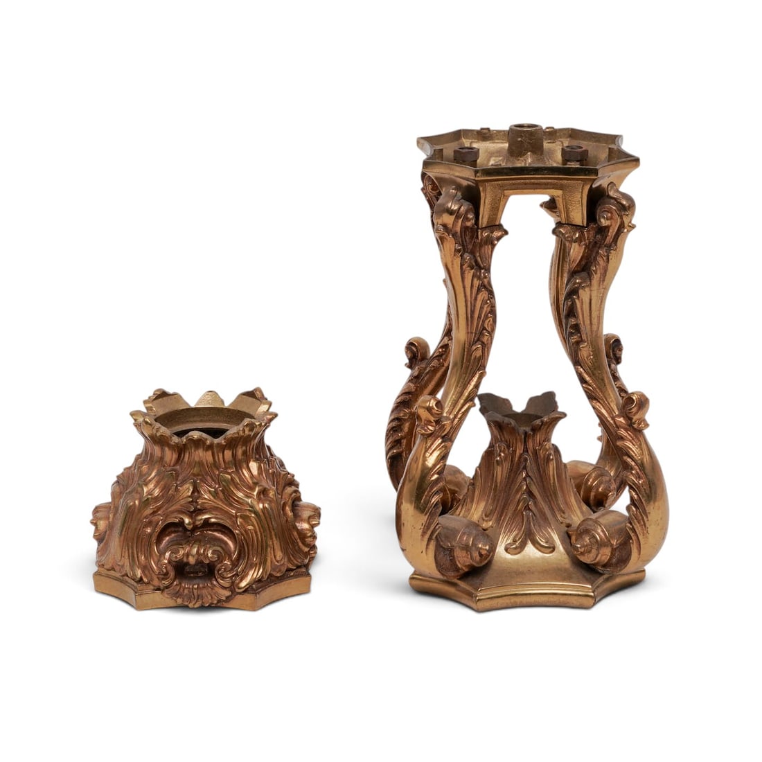 Hollywood Regency Ormolu Lamp Mount - 2