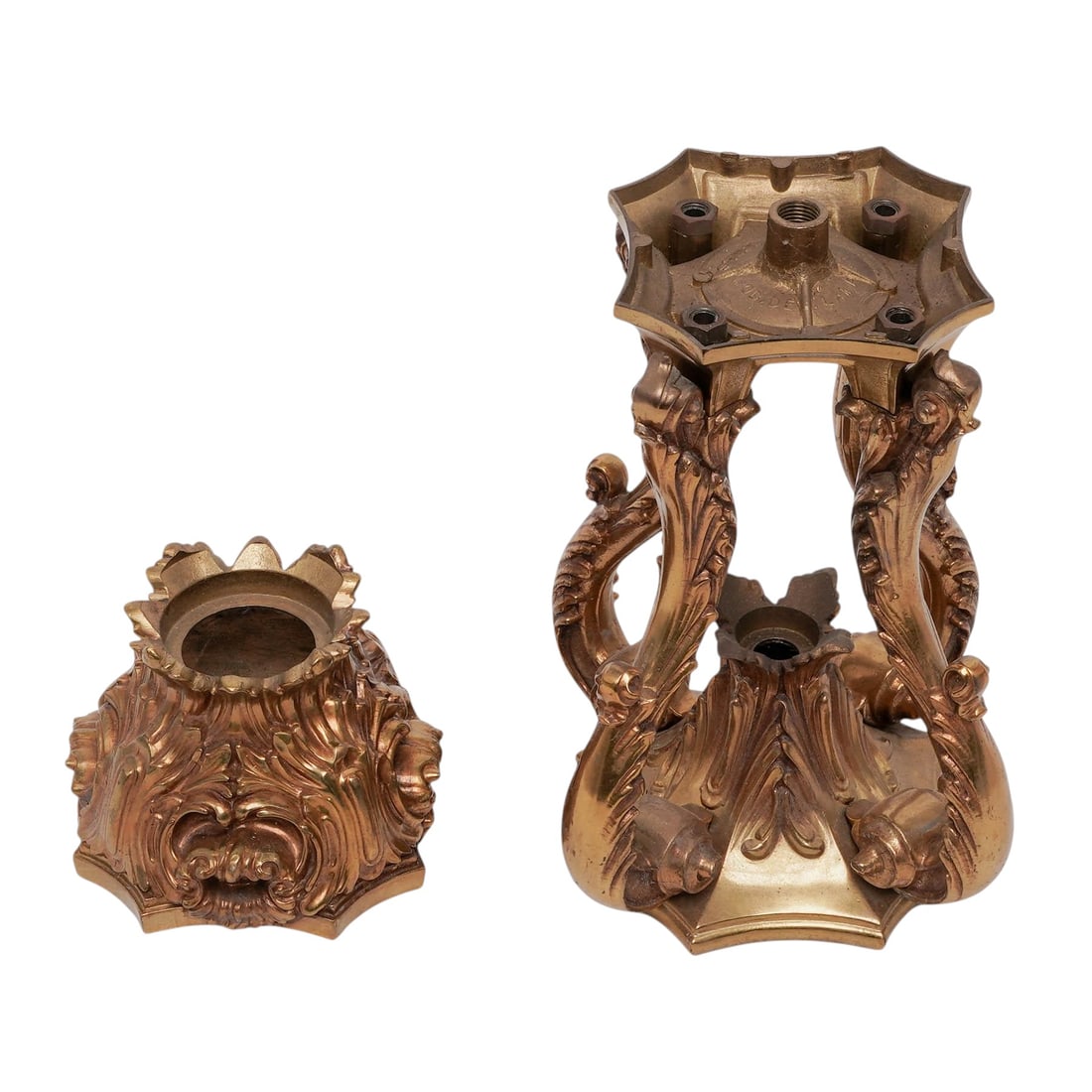Hollywood Regency Ormolu Lamp Mount - 3