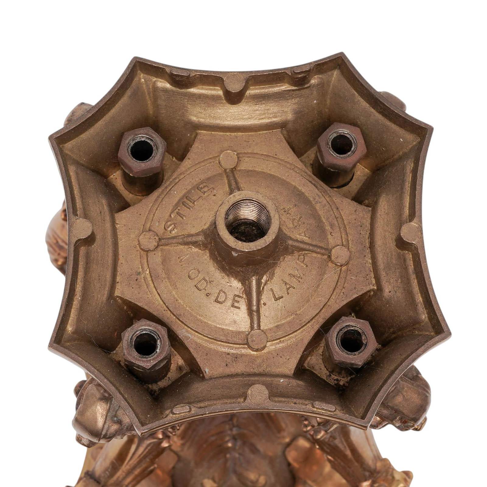 Hollywood Regency Ormolu Lamp Mount - 7