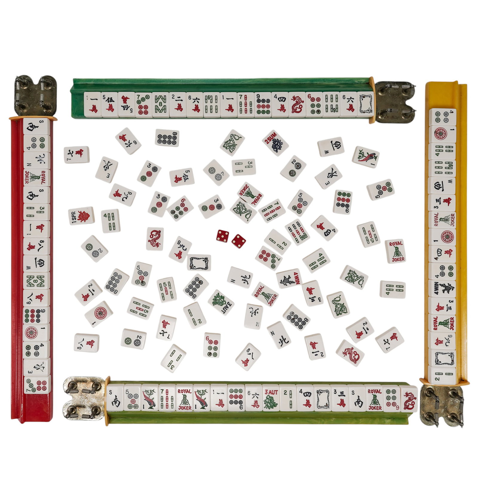 Vintage Royal Brand By Crisloid Mahjong Game Set: Vintage Royal Brand By Crisloid Mahjong Game Set Mid 20th Cent., USA Artist/Designer/Manufacturer: Royal Brand Crisloid Marking(s): Original manufacturer’s tag reading “Royal Brand Crisloid.&rdquo