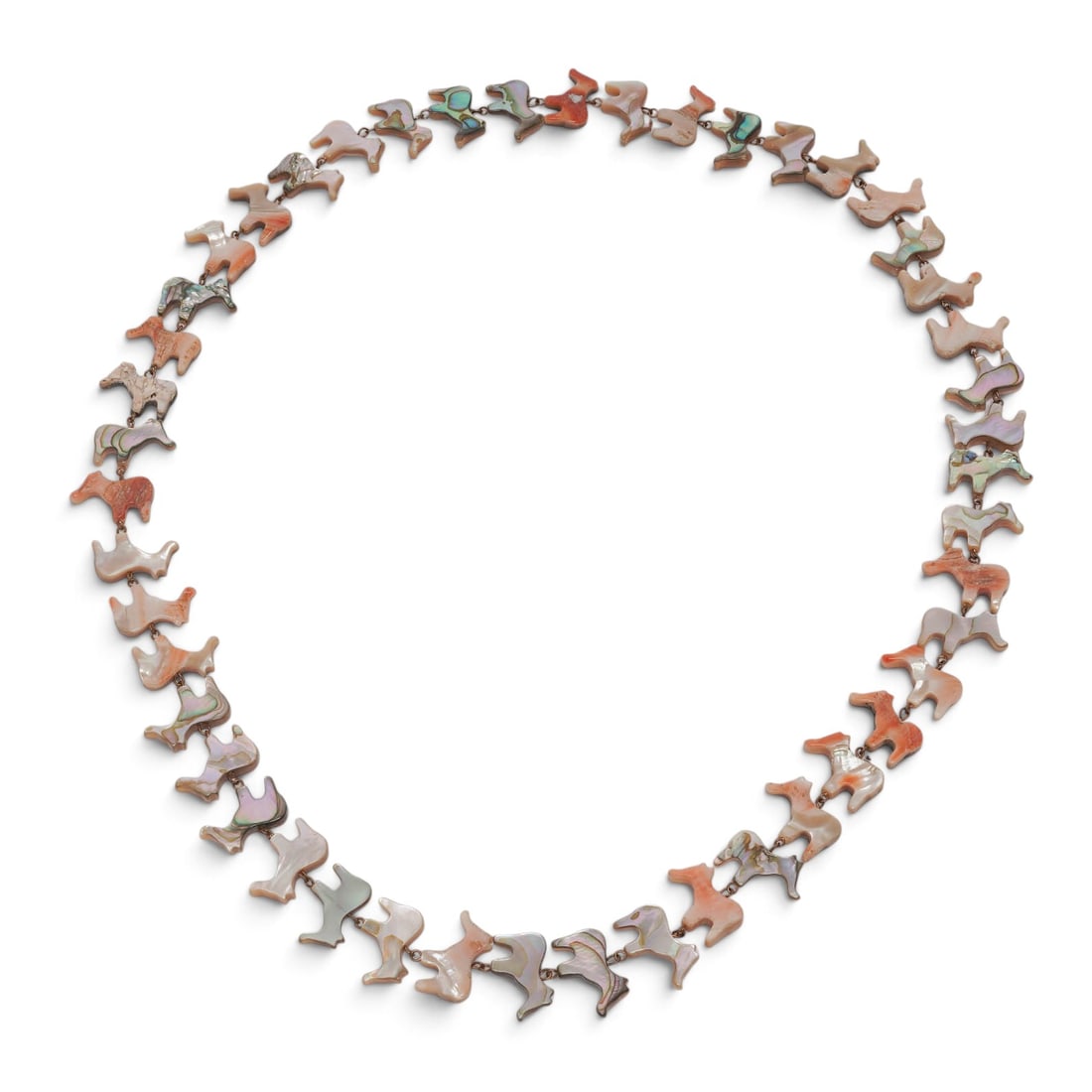 Native American Carved Shell Horse Necklace (1 of 5)