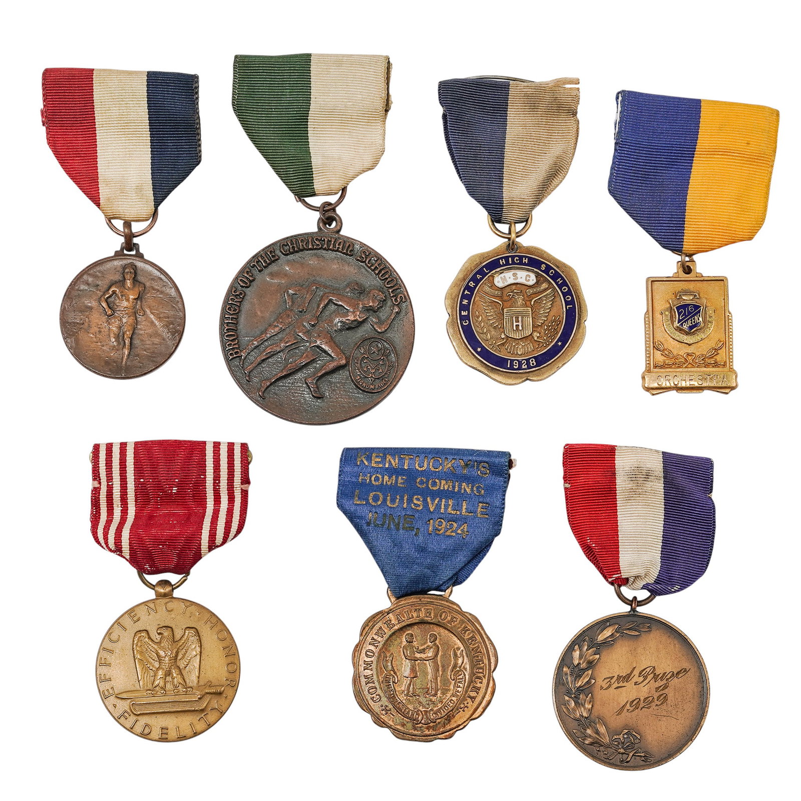 (7 pc) Assorted Antique Award Medals (1 of 5)
