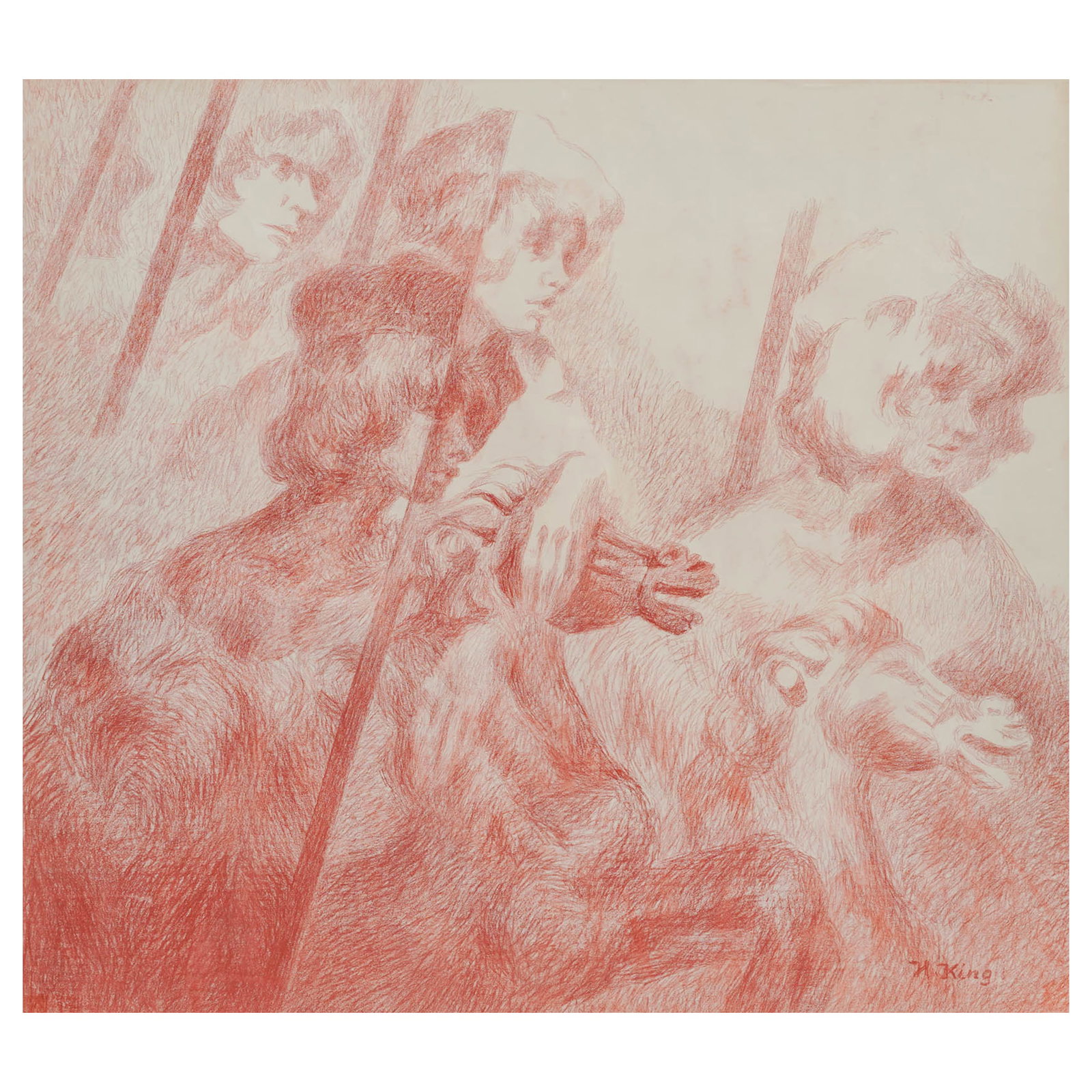 H. King Etching on Paper - 2