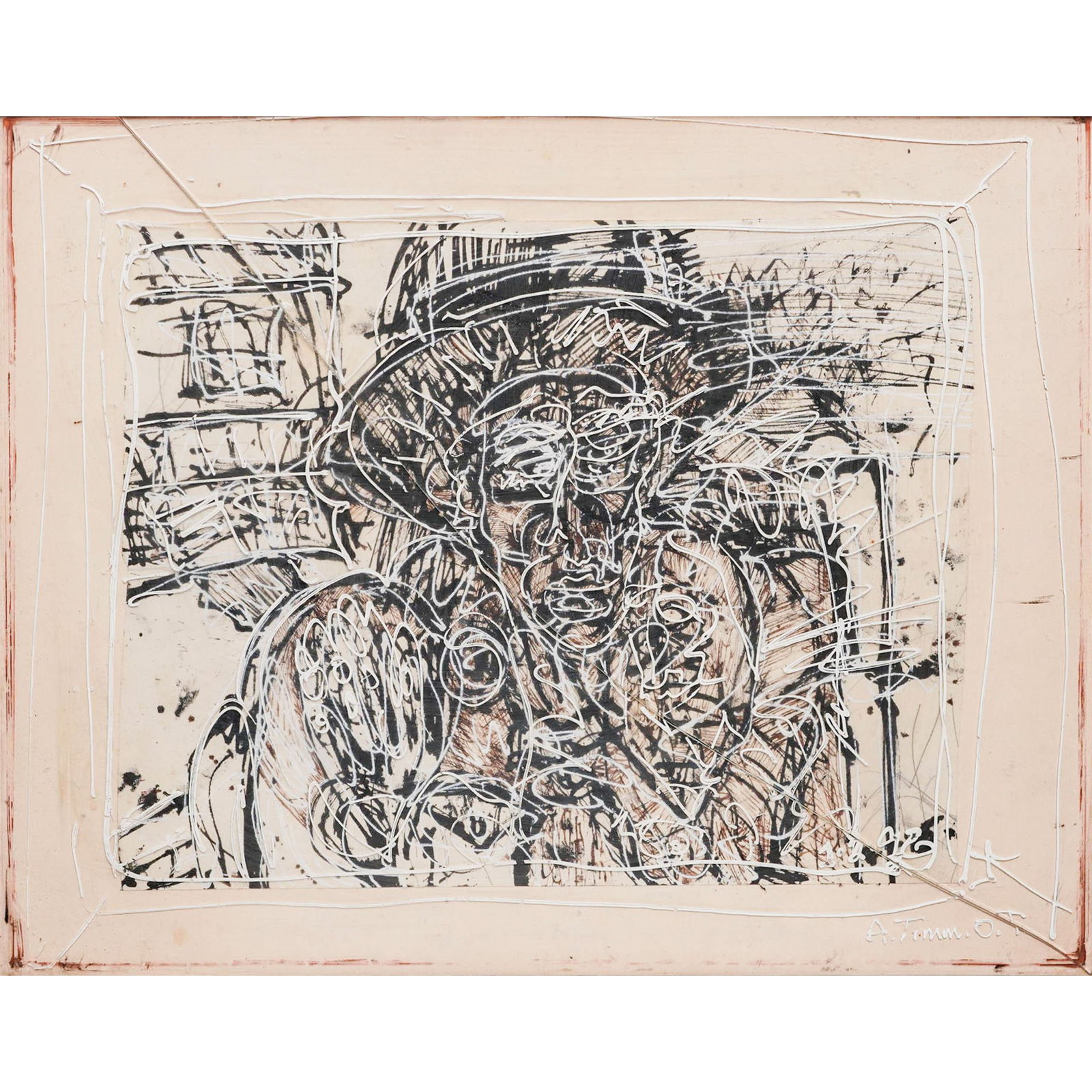 A. Timm Mixed Media Abstract on Paper Painting (1 of 6)