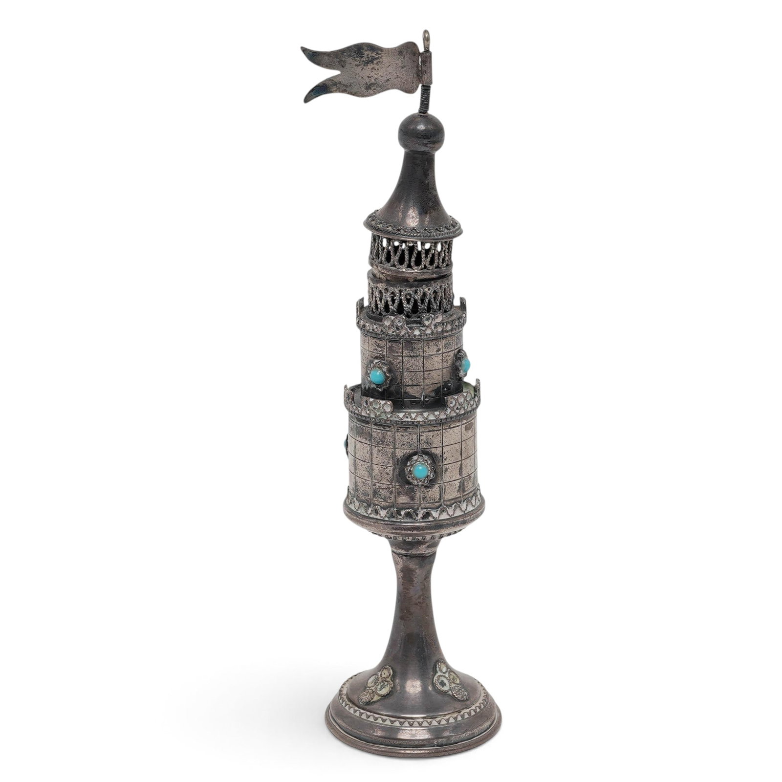 Nadav Art Judaica Sterling Silver Besamim Spice Box (1 of 8)