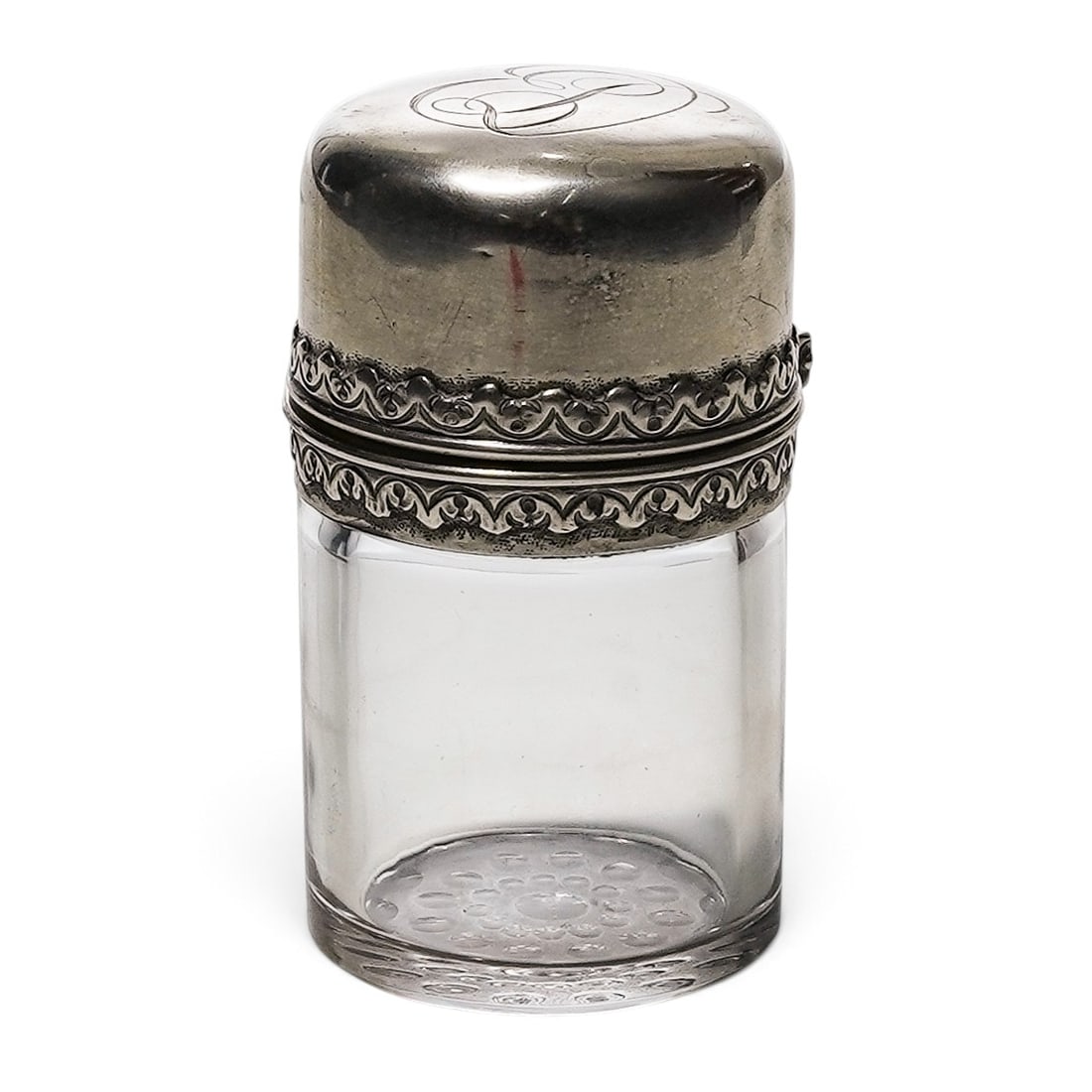 Tiffany & Co Antique Sterling & Crystal Perfume Bottle (1 of 7)