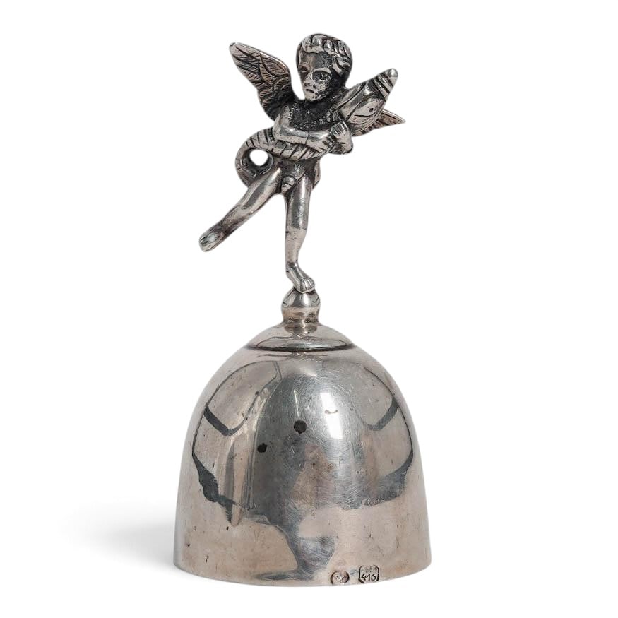 Spanish Silver Cherub Bell (1 of 6)