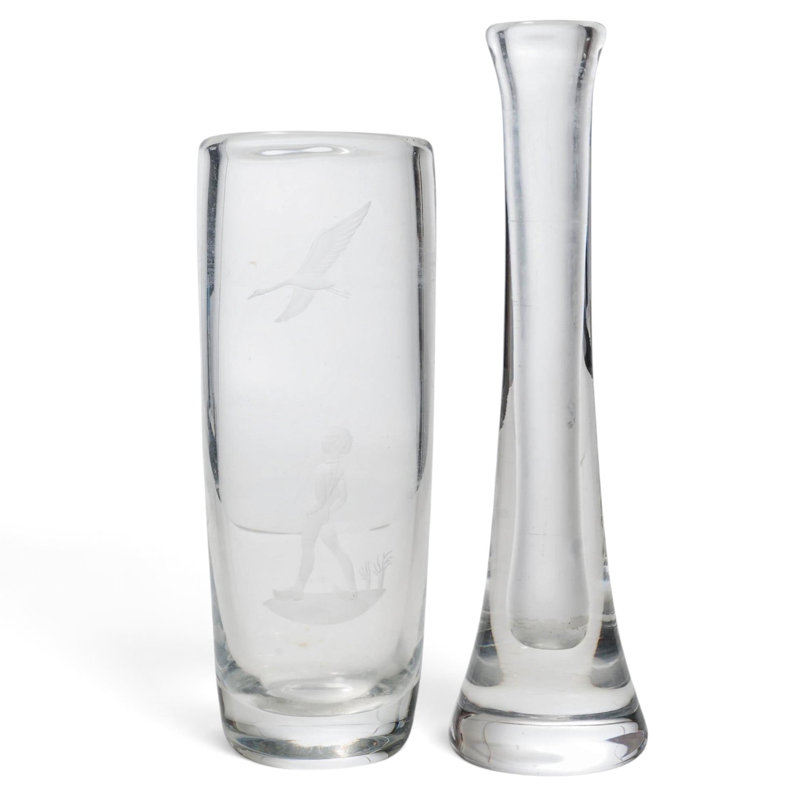 (2 pc) Sven Palmqvist x Orrefors Sweden Crystal Vases (1 of 14)