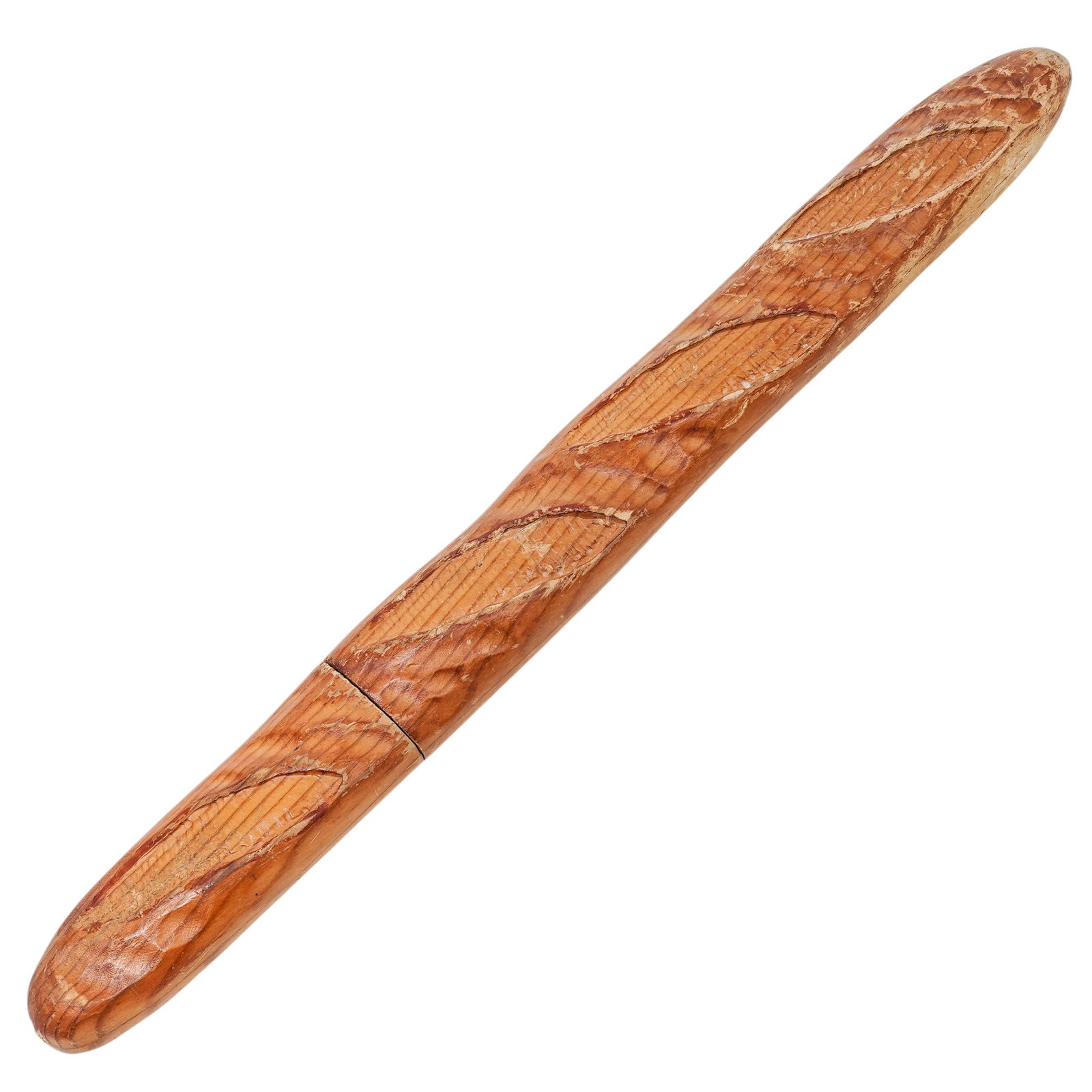 Vintage French AGC Durol Inox. Wooden Baguette Knife: Vintage French AGC Durol Inox. Wooden Baguette Knife 1970s, France Artist/Designer/Manufacturer: AGC Durol Inox. Marking(s): “AGC Made in France” stamped to sheath; “Durol Inox” stampe