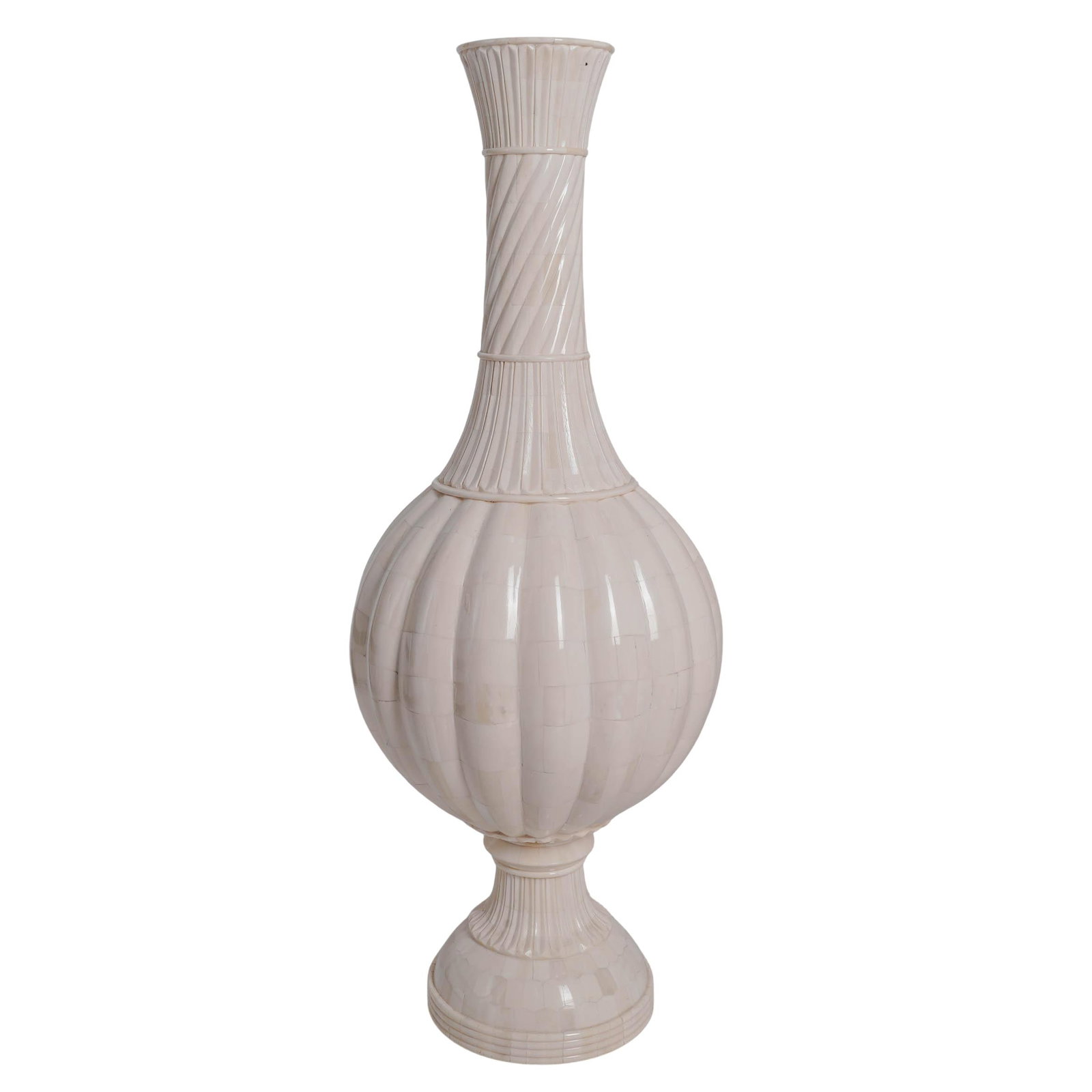 Large Enrique Garcel Style Tessellated Bone Floor Vase (1 of 6)