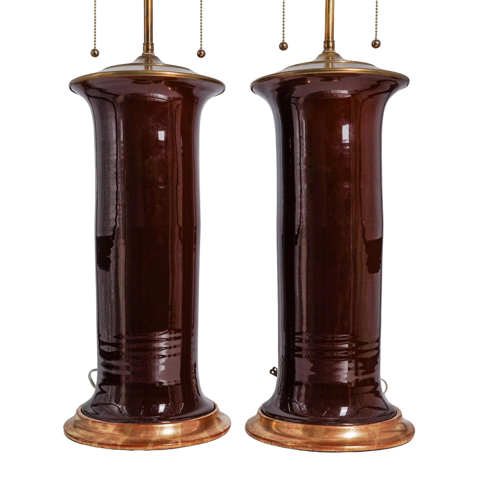 Pair Christopher Spitzmiller (American, b. 1971) Brown Patricia Lamps: Pair Christopher Spitzmiller (American, b. 1971) Brown Patricia Lamps Late 20th - 21st Cent, USA Artist/Designer/Manufacturer: Christopher Spitzmiller Marking(s); notes: Original “Christopher