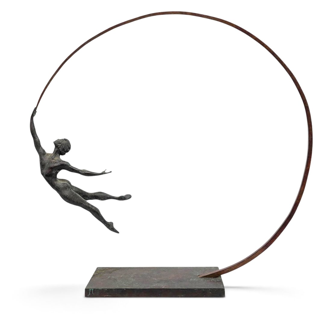 Tom Merrifield (Australian, 1932–2021) "Kenn Wells Loop" Bronze Sculpture: Tom Merrifield (Australian, 1932–2021) "Kenn Wells Loop" Bronze Sculpture 20th century, Australian-British Artist/Designer/Manufacturer: Tom Merrifield (Australian-British, 1932–2021) Marking(s); 