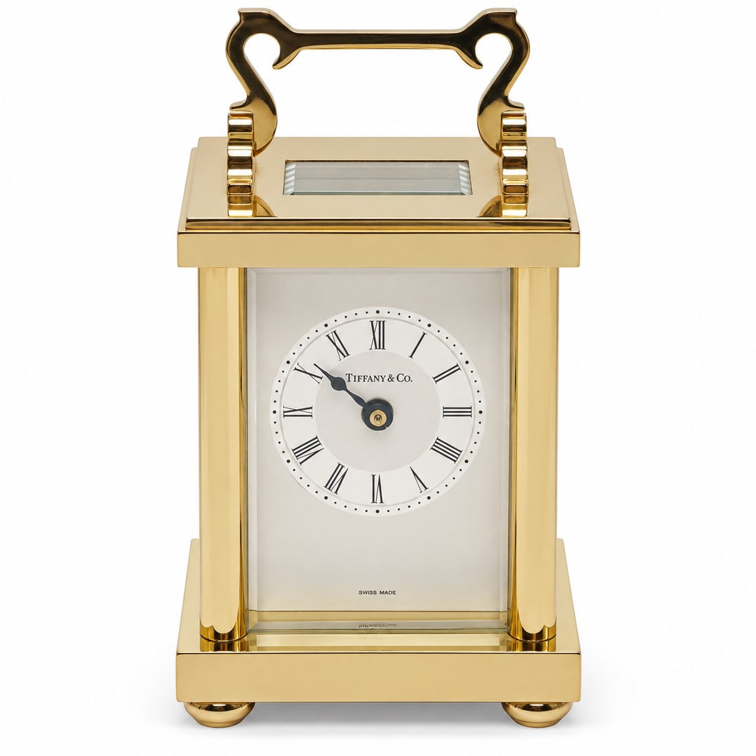 Tiffany & Co. Brass Desk Clock Glazed Aperture (1 of 10)