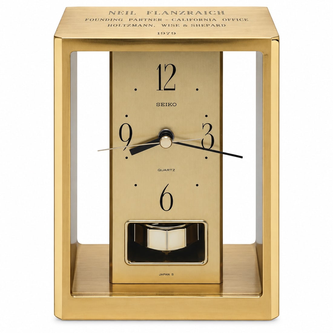 Seiko Engraved Brass Mantel Clock (1 of 6)