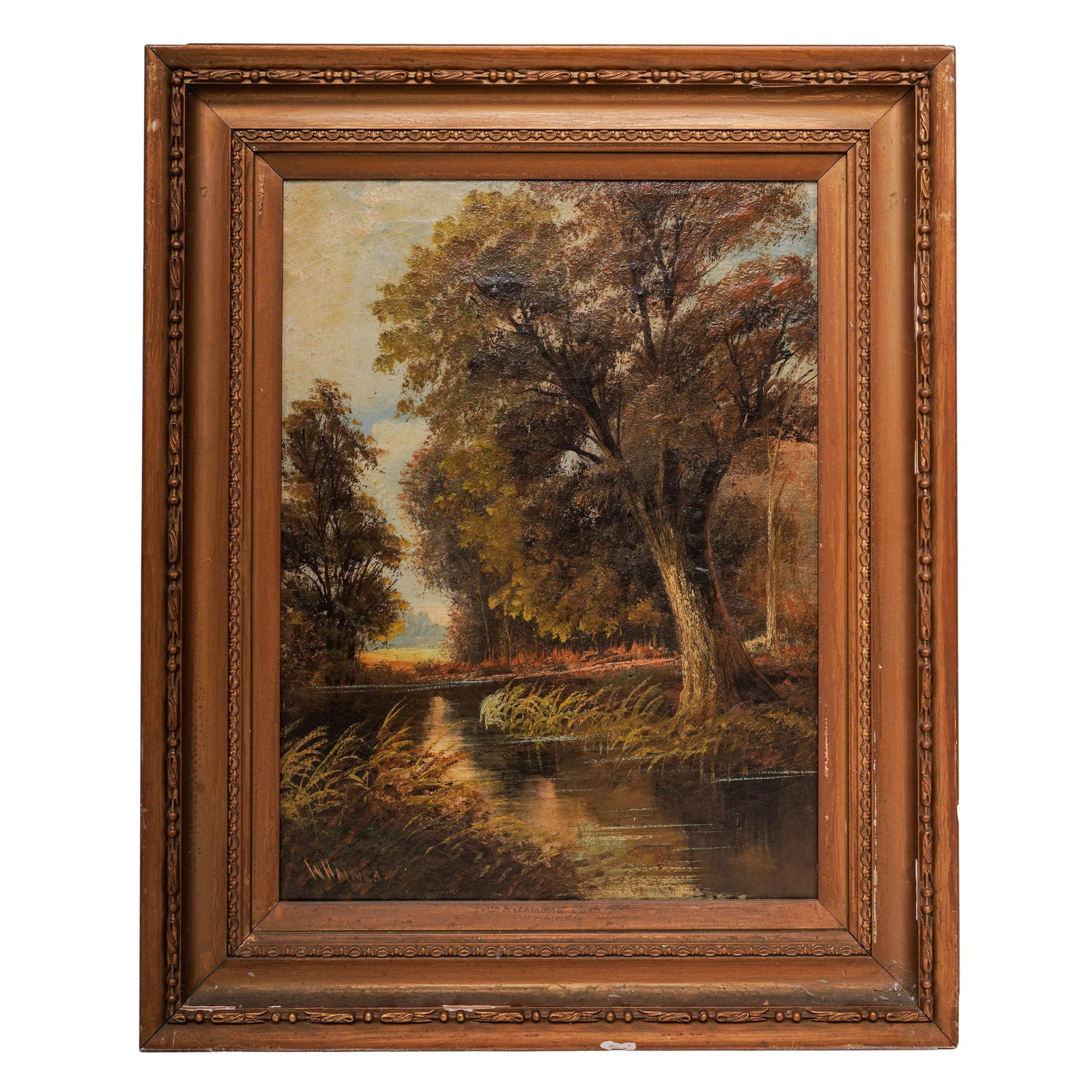 William Henry Haines (English, 1812-1884) "Richmond Park" Oil Canvas Painting (1 of 3)