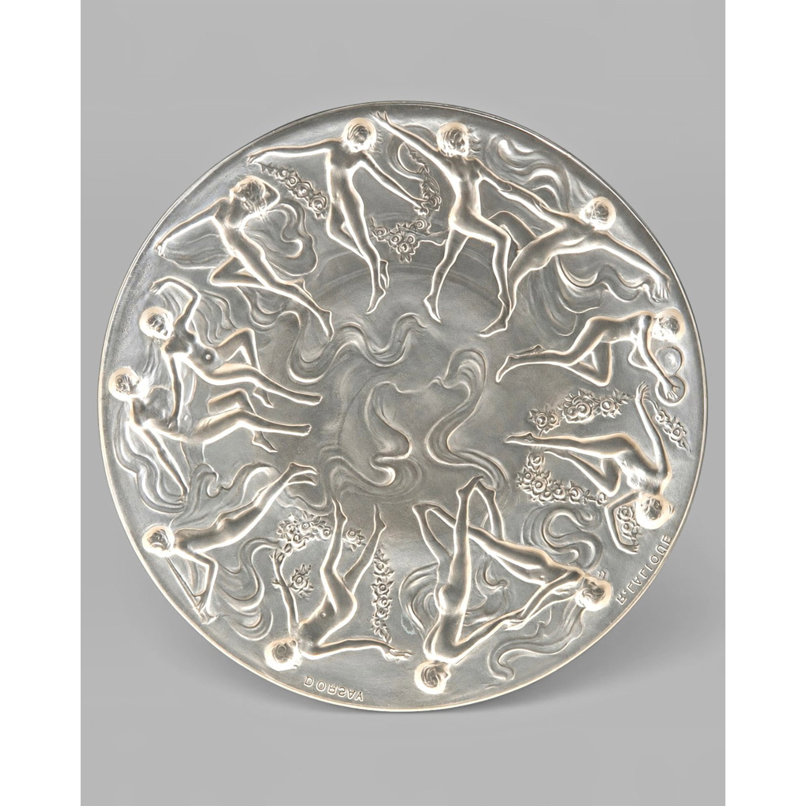 Rene Lalique Nymphs Nudes Glass Plate (1 of 7)