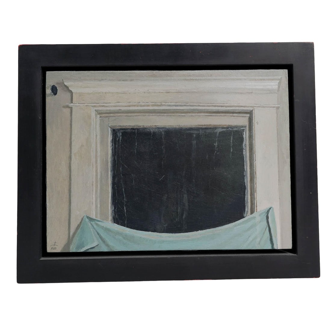 Matt Klos (American, b. 1979) "Blue Curtain" Oil on Panel (1 of 5)