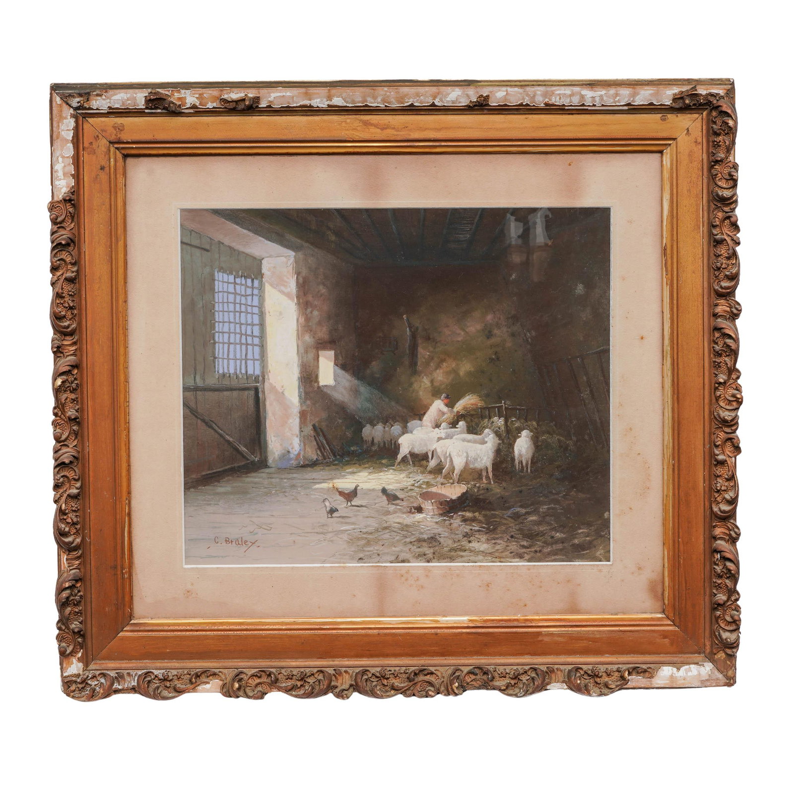Clarence Braley (American, 1854-1927) Oil Pastel on Paper (1 of 7)