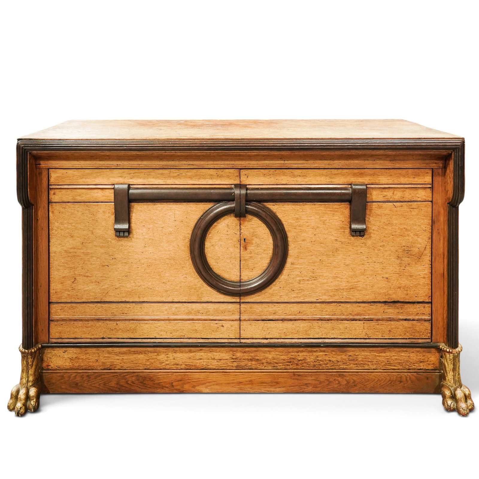 Vintage Neoclassical Revival Wood Credenza: Vintage Neoclassical Revival Wood Credenza Mid-20th Century, Mexico Artist/Designer/Manufacturer: Unknown. Marking(s): None. Materials: Wood with gilt metal accents. Cataloger Note: Vintage Neoclassic