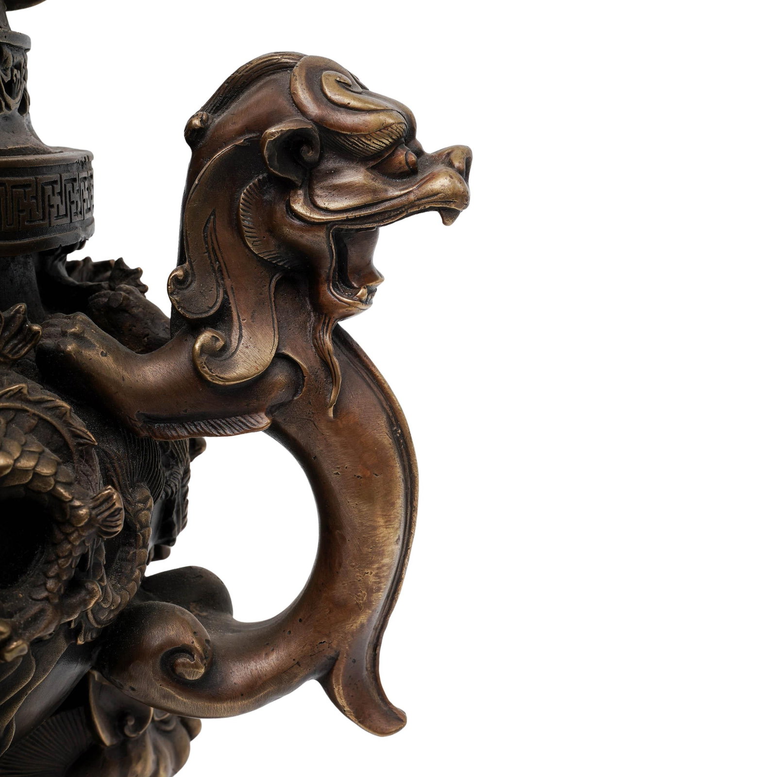 Antique Chinese Foo Dog Bronze Censor - 10