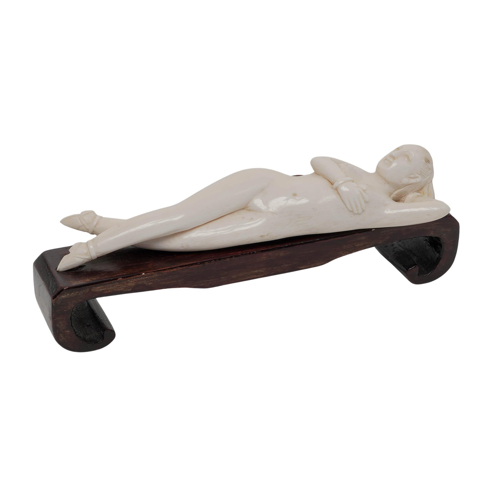 Chinese Carved Bone Doctor's Lady Figurine (1 of 8)