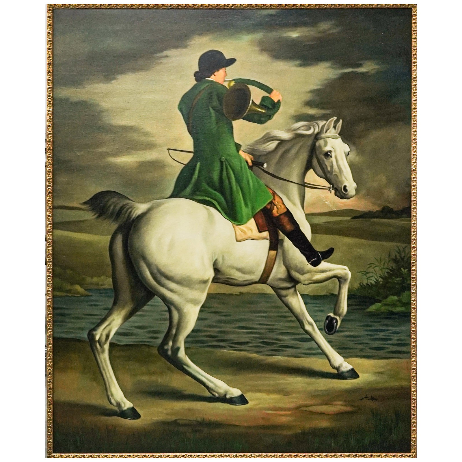 Large After George Stubbs Equestrian Oil on Canvas (1 of 6)