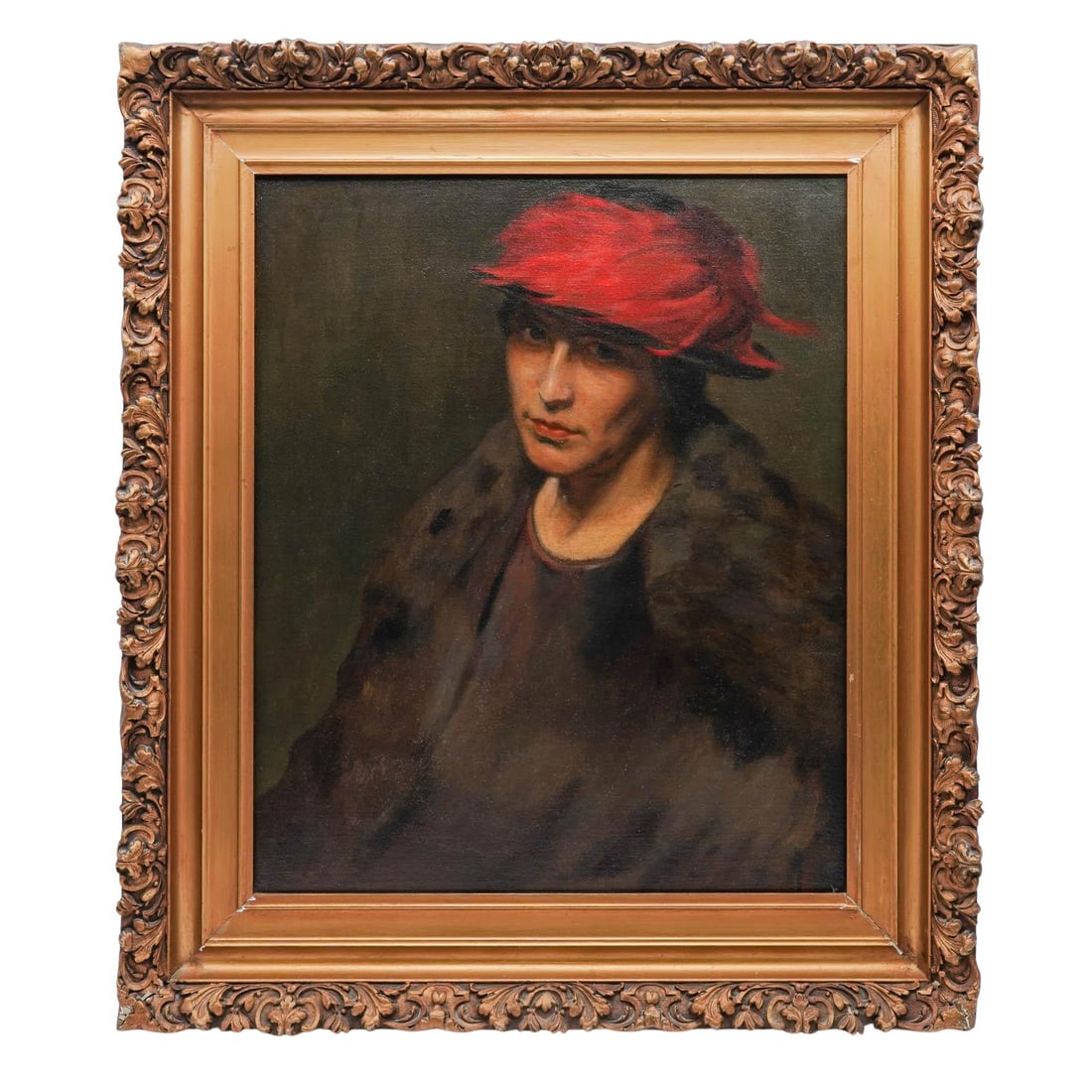 Antique Oil on Canvas Portrait Painting: Antique Oil on Canvas Portrait Painting 19th-early 20th-century, European Artist/Designer/Manufacturer: Unknown Marking(s); notes: European; late 19th to early 20th century Materials: oil on canvas, g