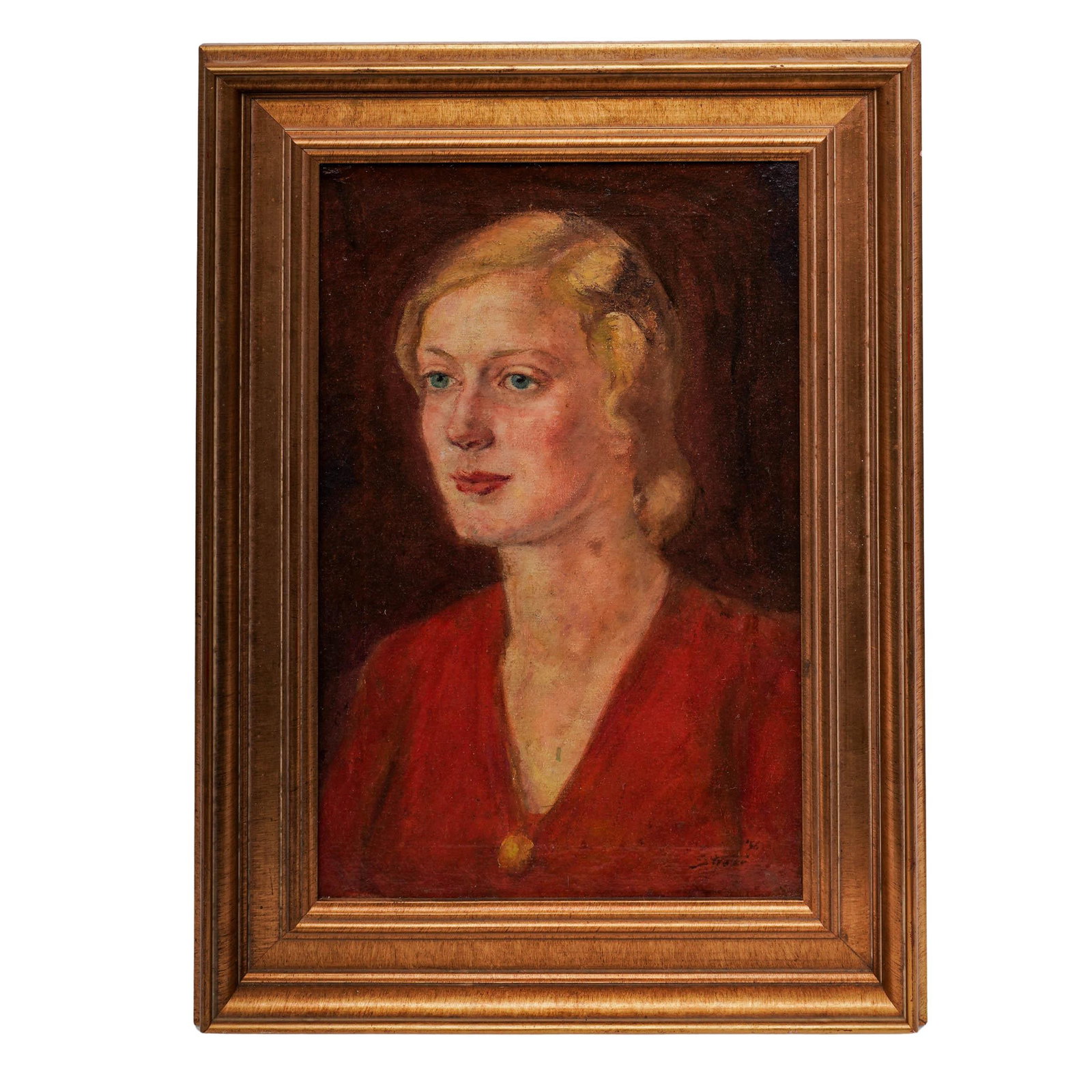 Henry Strater (American, 1896-1987) Female Portrait Oil on Canvas (1 of 5)